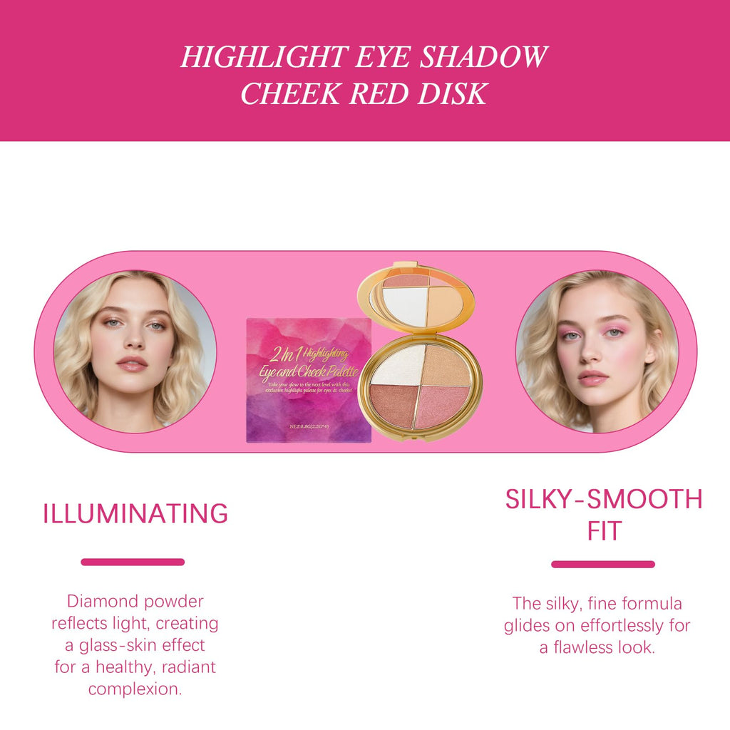 SKROSS Highlighting Eye & Cheek Palette – Glow Wardrobe Palette for Eyes, Cheeks & Glow