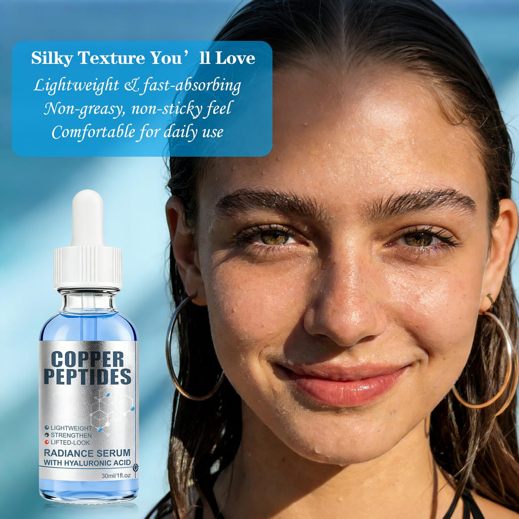 SKSOYT Copper Peptide Serum for Face – GHK-Cu + Hyaluronic Acid