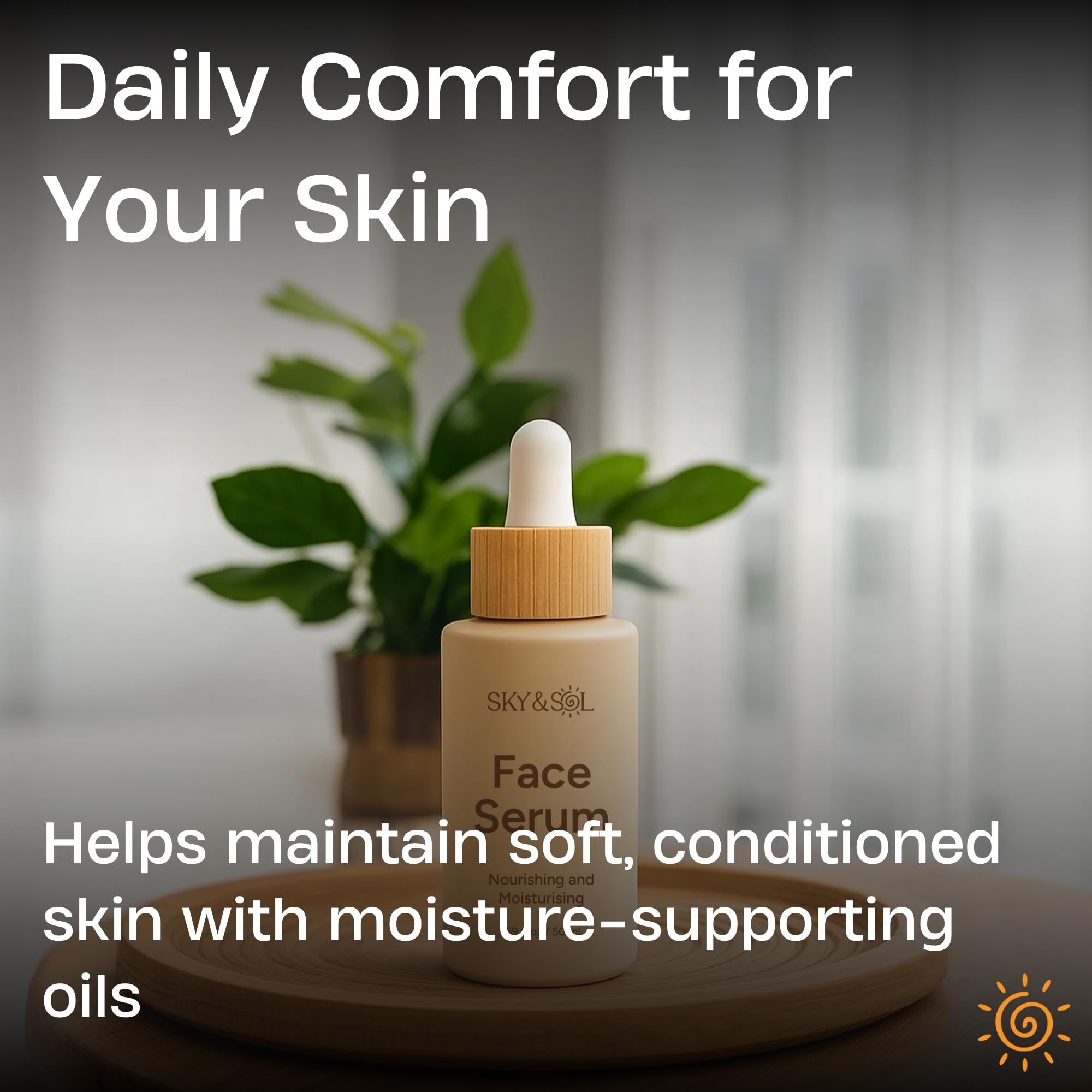 Sky & Sol Ancestral Anti-Aging Tallow Serum – Grass-Fed Tallow, Squalane & Marula Oil – Hydrating Face Serum 50ml