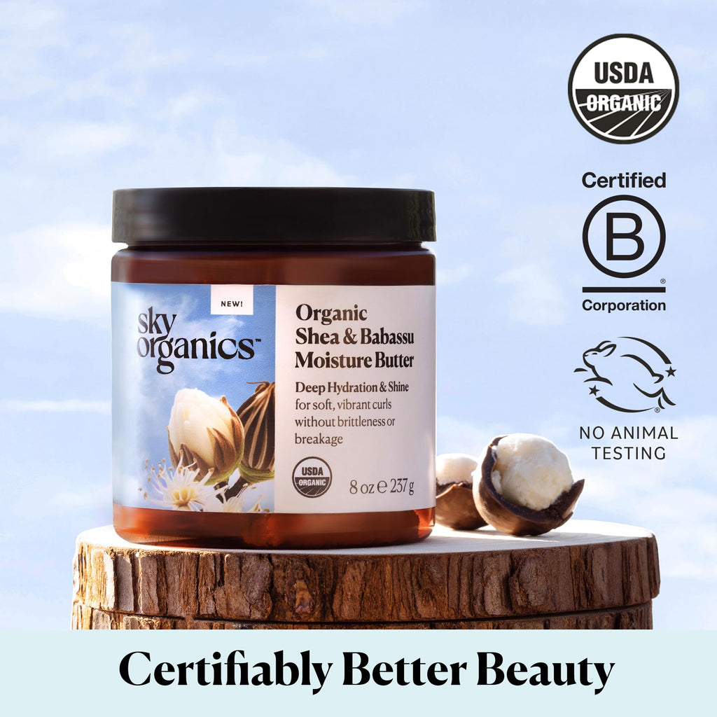 Sky Organics Organic Shea Butter – Deep Hydration for Hair & Skin, Frizz Control, Vegan & Cruelty-Free