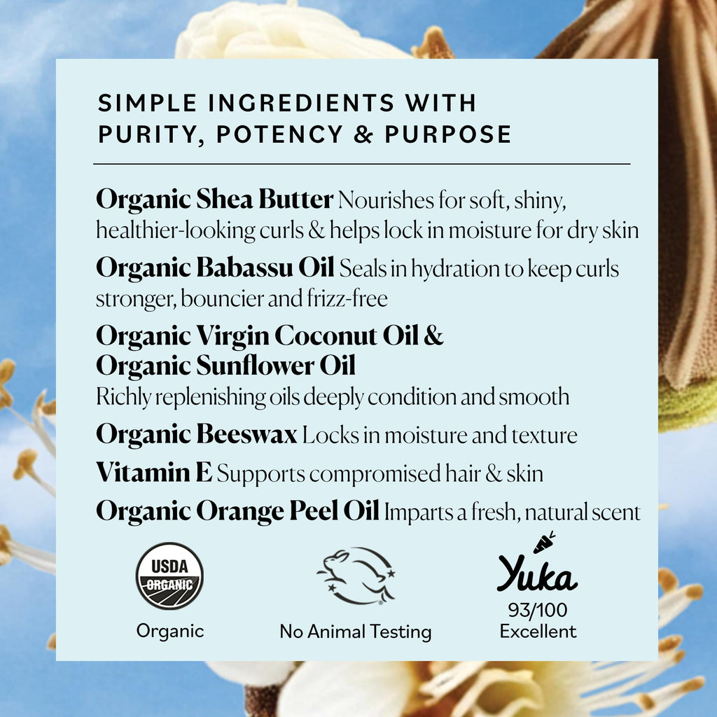 Sky Organics Organic Shea Butter – Deep Hydration for Hair & Skin, Frizz Control, Vegan & Cruelty-Free