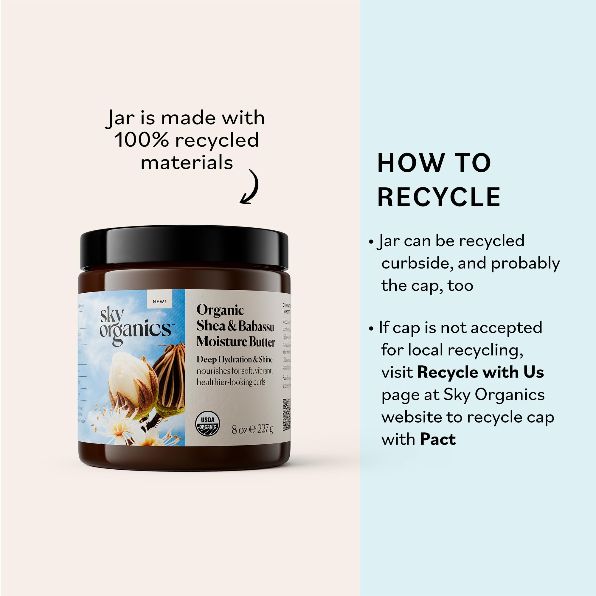 Sky Organics Organic Shea Butter – Deep Hydration for Hair & Skin, Frizz Control, Vegan & Cruelty-Free