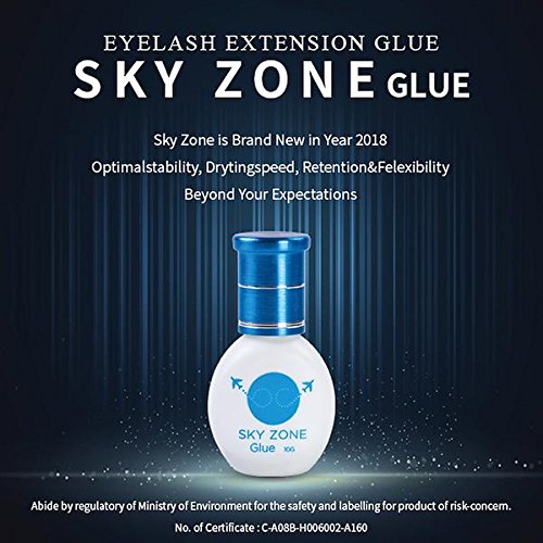 Sky Zone Eyelash Extension Glue 5ml — Fast 1-2s Drying, 6-7 Weeks Retention, Latex & Formaldehyde Free