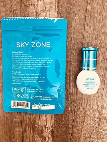 Sky Zone Eyelash Extension Glue 5ml — Fast 1-2s Drying, 6-7 Weeks Retention, Latex & Formaldehyde Free