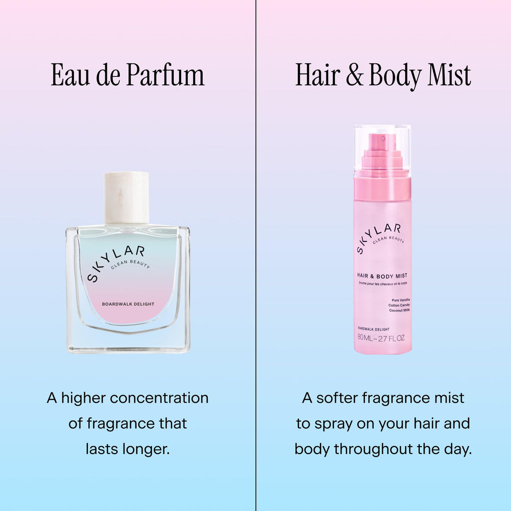 Skylar Boardwalk Delight Hair & Body Mist | Hypoallergenic, Clean Fragrance | Vegan & Cruelty-Free | 80 ml