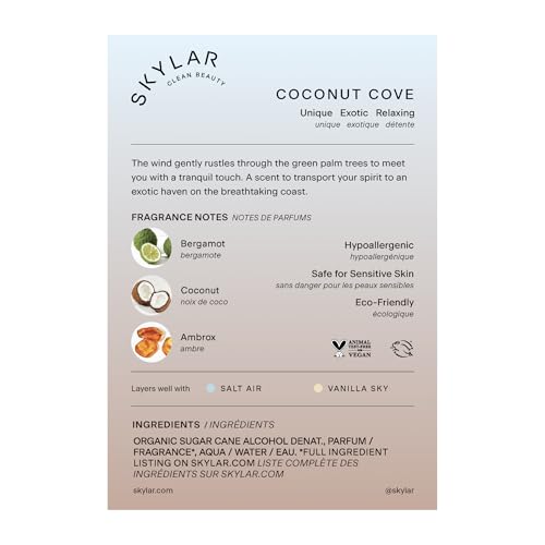 Skylar Coconut Cove EDP – Hypoallergenic, Clean, Vegan (50 mL)
