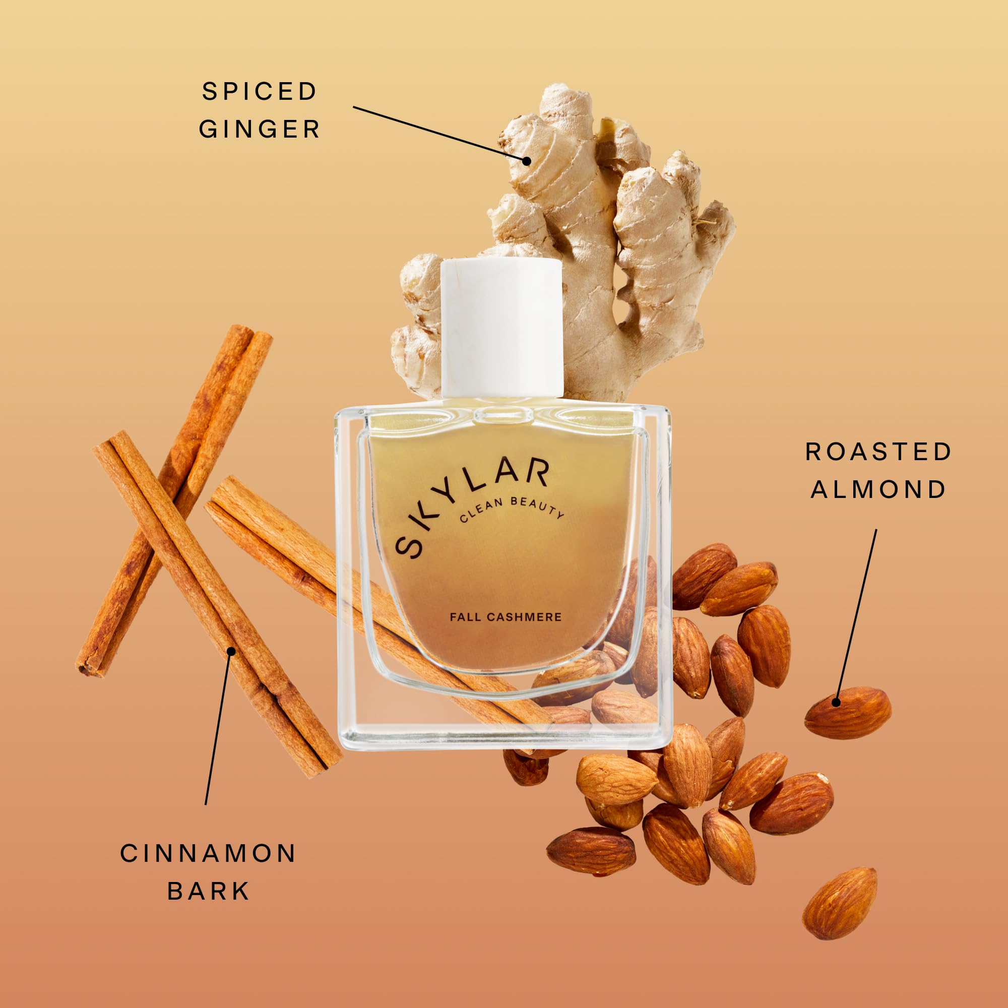 Skylar Fall Cashmere Eau de Parfum – Clean, Hypoallergenic & Vegan Spicy Gourmand (50 mL)