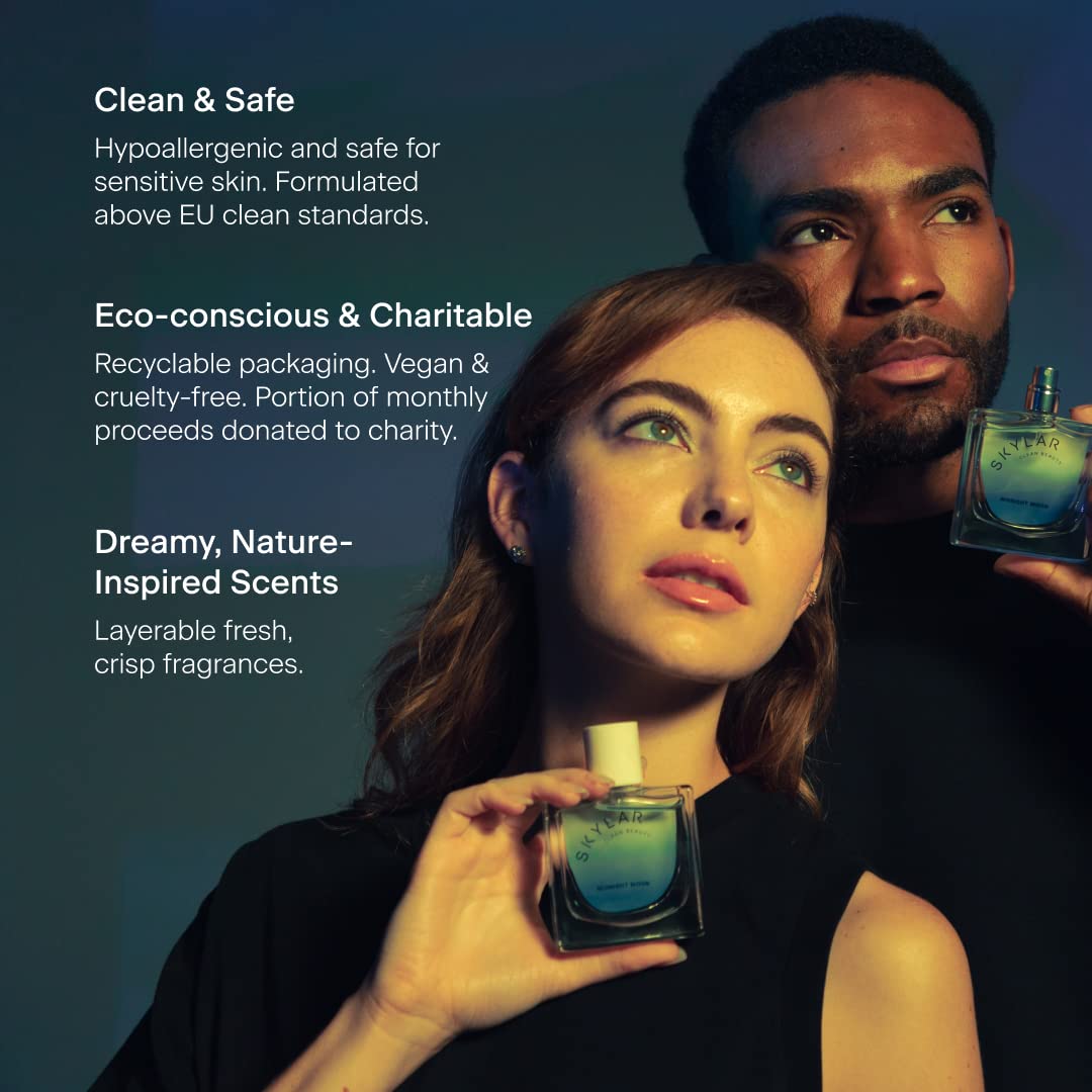 Skylar Midnight Moon Eau de Parfum – Hypoallergenic, Clean, Vegan for Sensitive Skin – 50mL