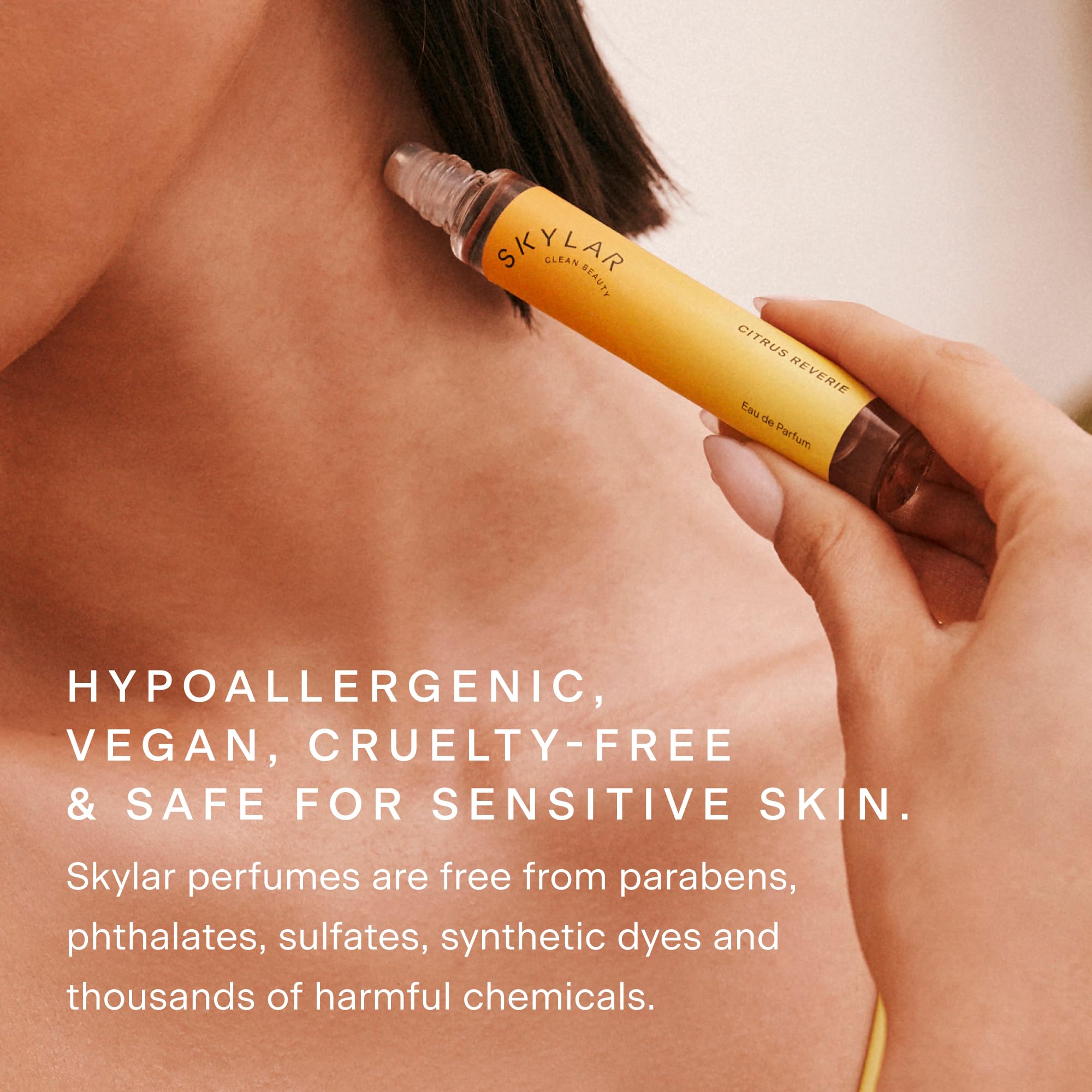 Skylar Citrus Reverie Eau de Parfum – Hypoallergenic, Vegan Clean Fragrance (10mL) | Unisex Citrus Floral