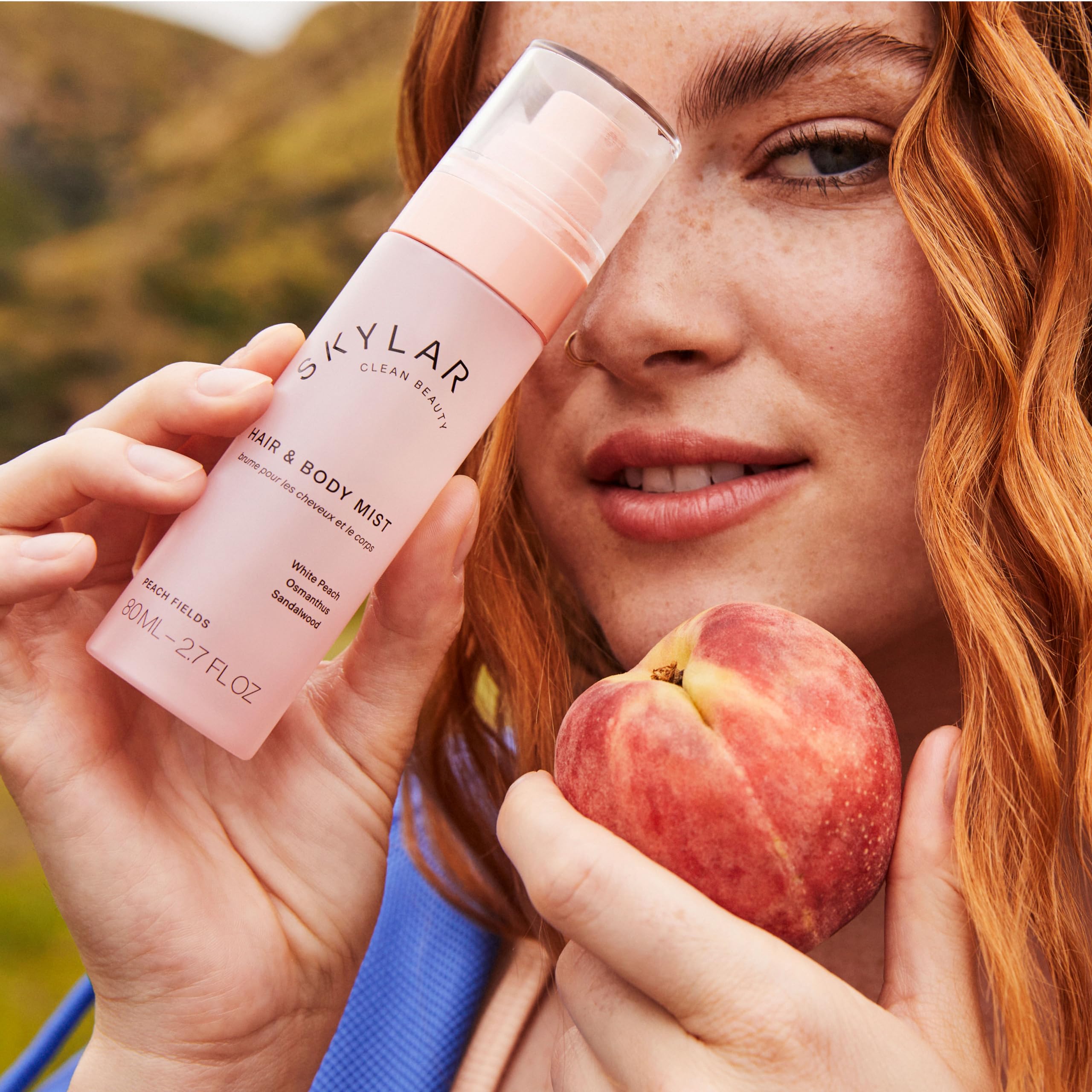 Skylar Peach Fields Hair & Body Mist – Hypoallergenic, Clean Fragrance | Vegan & Cruelty-Free | 80 ml