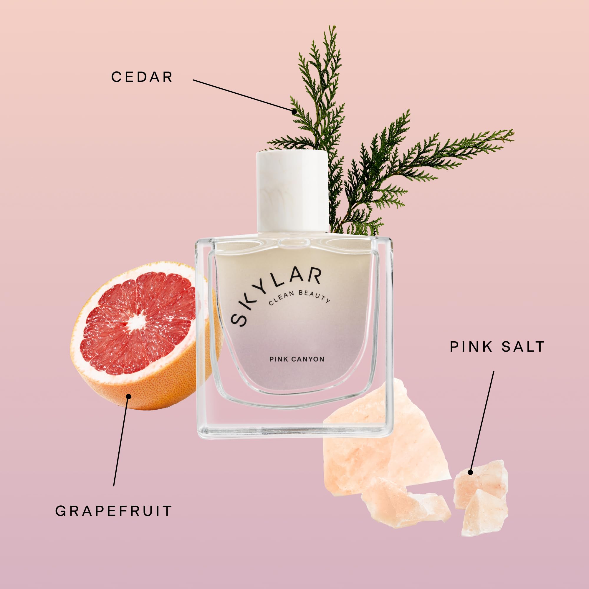 Skylar Pink Canyon Eau de Parfume – Hypoallergenic Woody Citrus Perfume for Sensitive Skin | 1.7 oz
