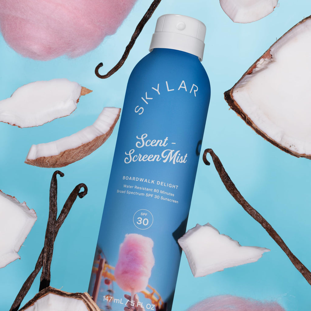 Skylar Sunscreen Mist SPF 30 – Broad Spectrum, 80 Min Water-Resistant, Boardwalk Delight