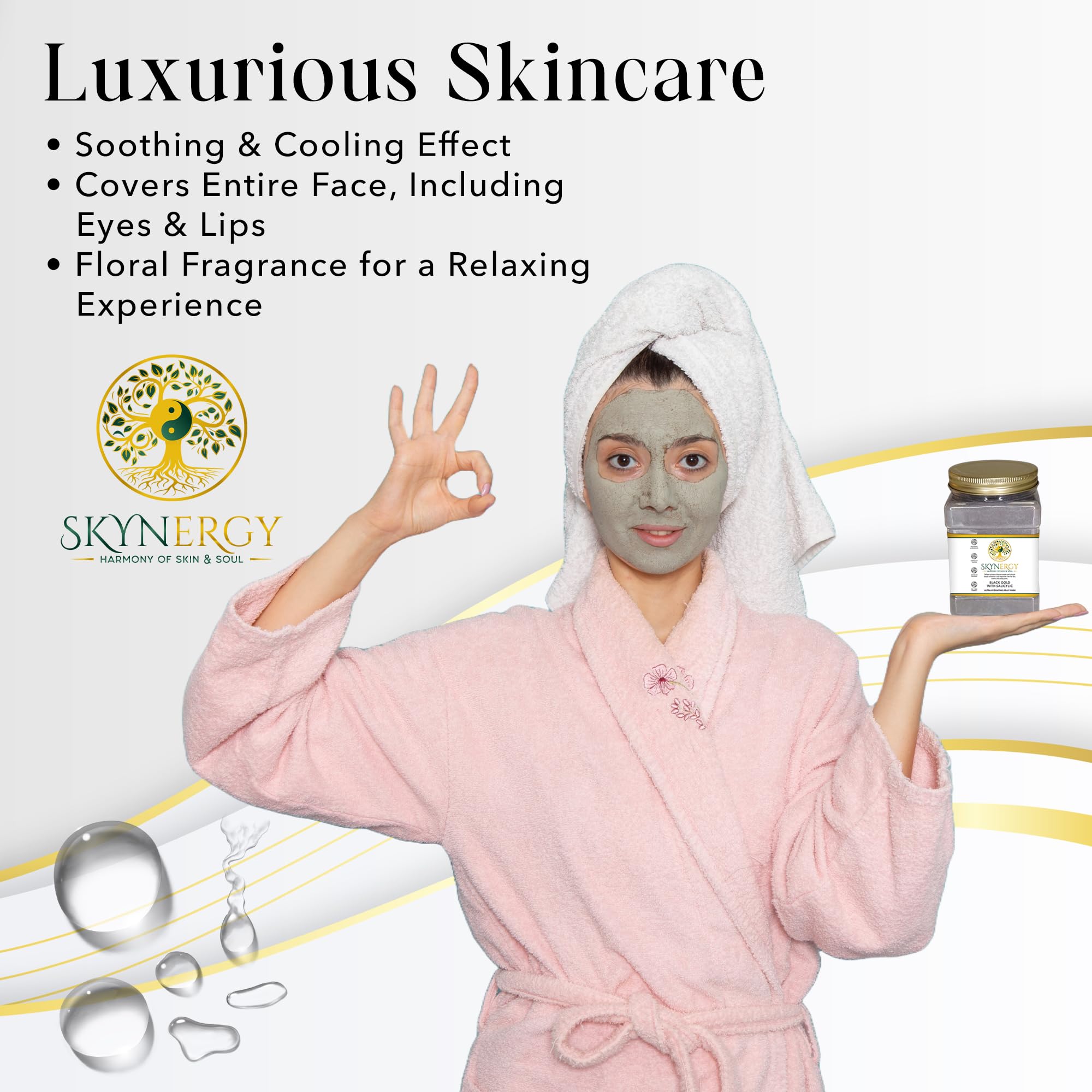 SKYNERGY Australian Sheep Placenta Jelly Mask – Hydration & Glow, All Skin Types (12 Applications)
