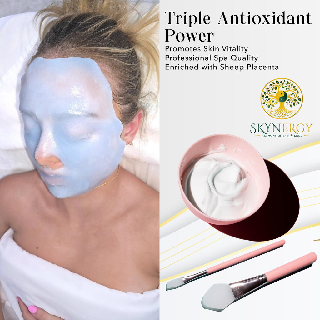 SKYNERGY Australian Sheep Placenta Jelly Mask – Hydration & Glow, All Skin Types (12 Applications)