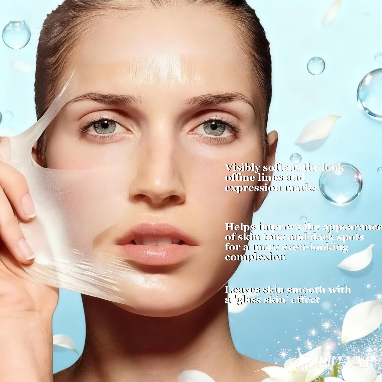 Skynflow Collagen Mask - Overnight Peel-Off Gel for Hydration, Elasticity & Firmness