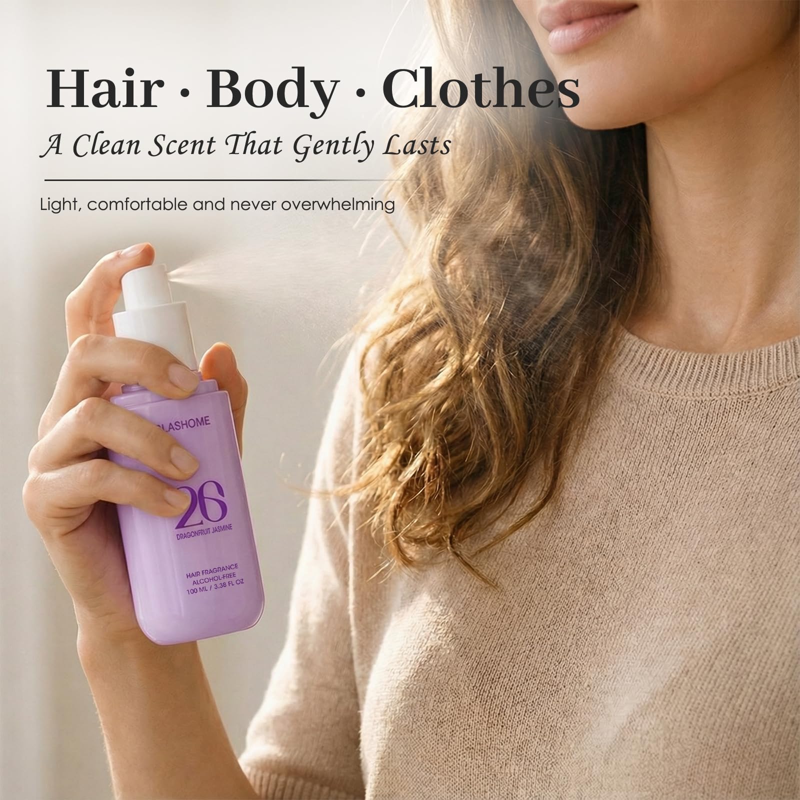 Slashome Hair Perfume Dragonfruit Jasmine – Alcohol-Free Mist for Hair, Wigs & Fabric (100ml)