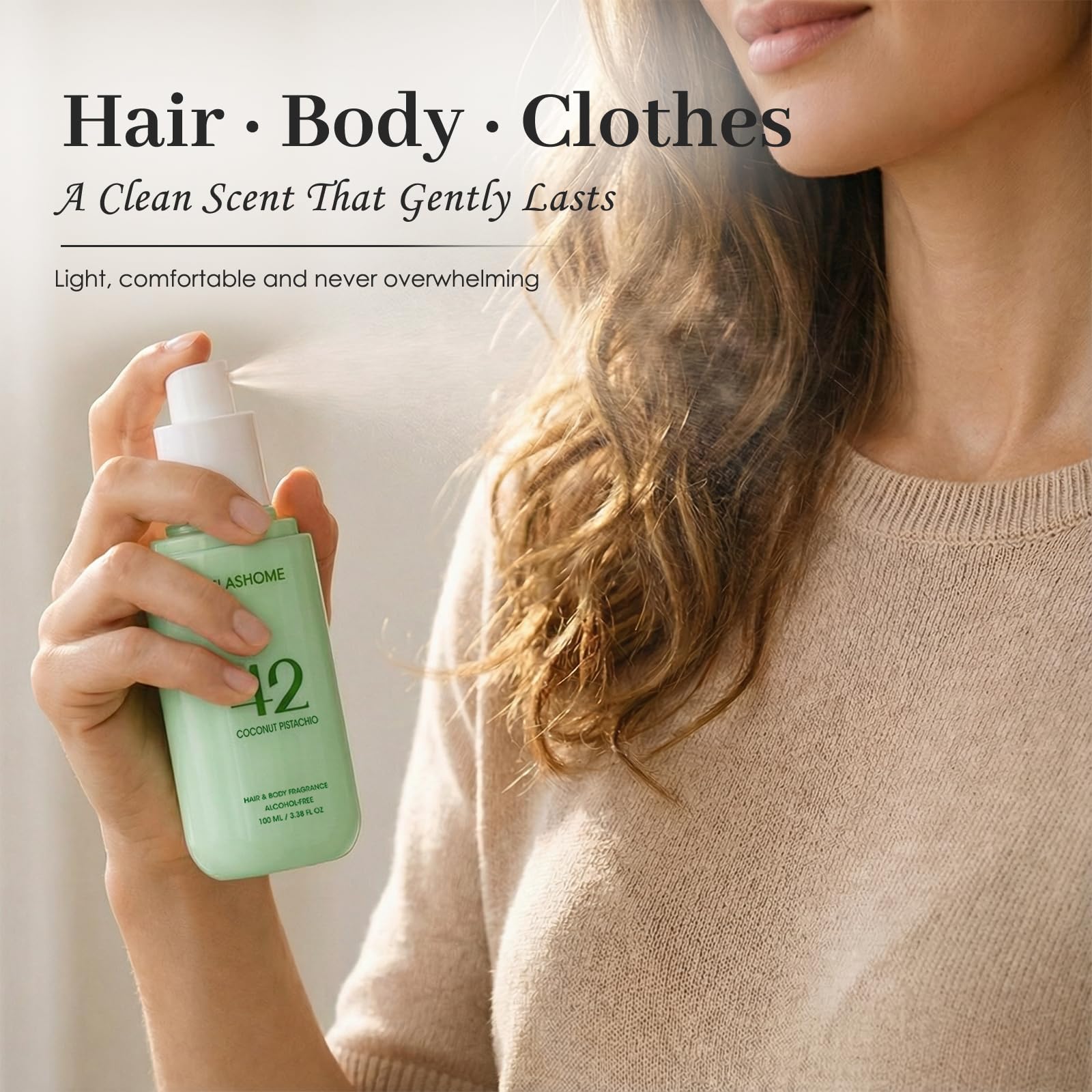 Slashome Hair Perfume for Women – Coconut Pistachio, Alcohol-Free 100ml