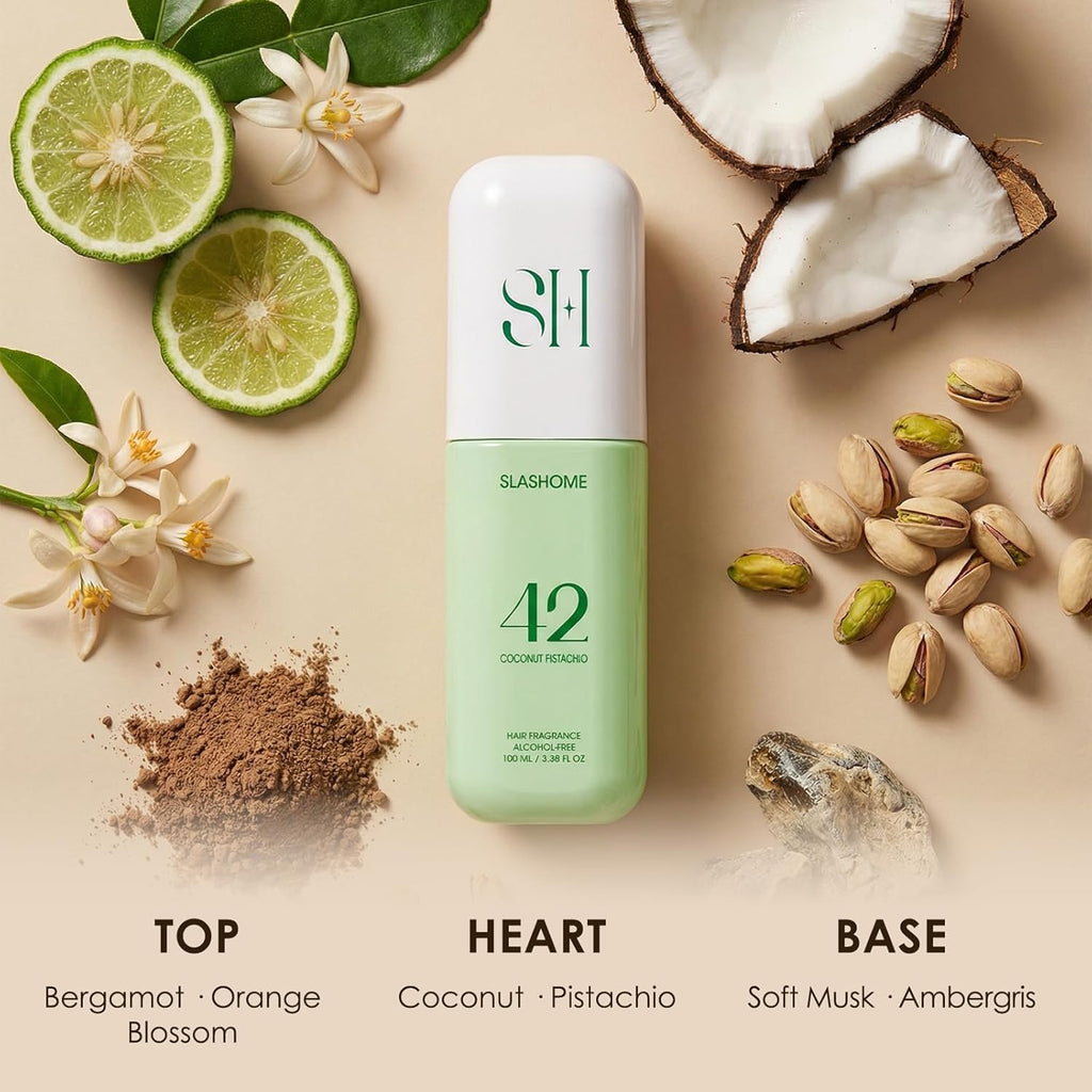 Slashome Hair Perfume for Women – Coconut Pistachio, Alcohol-Free 100ml