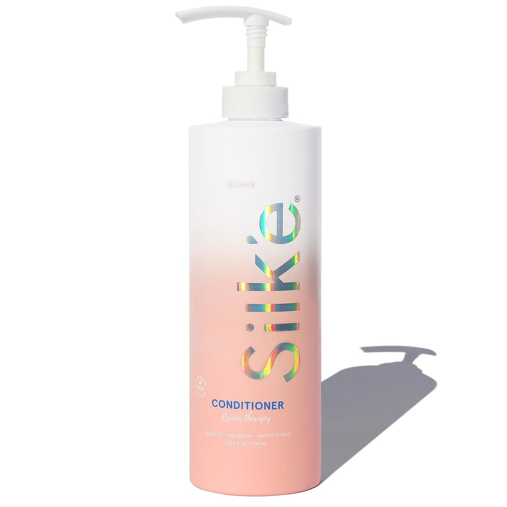 Silk'e Repair Therapy Conditioner 23.6 oz | Deep Conditioning for Damaged & Dry Hair | Paraben & Sulfate Free | Sleek'e