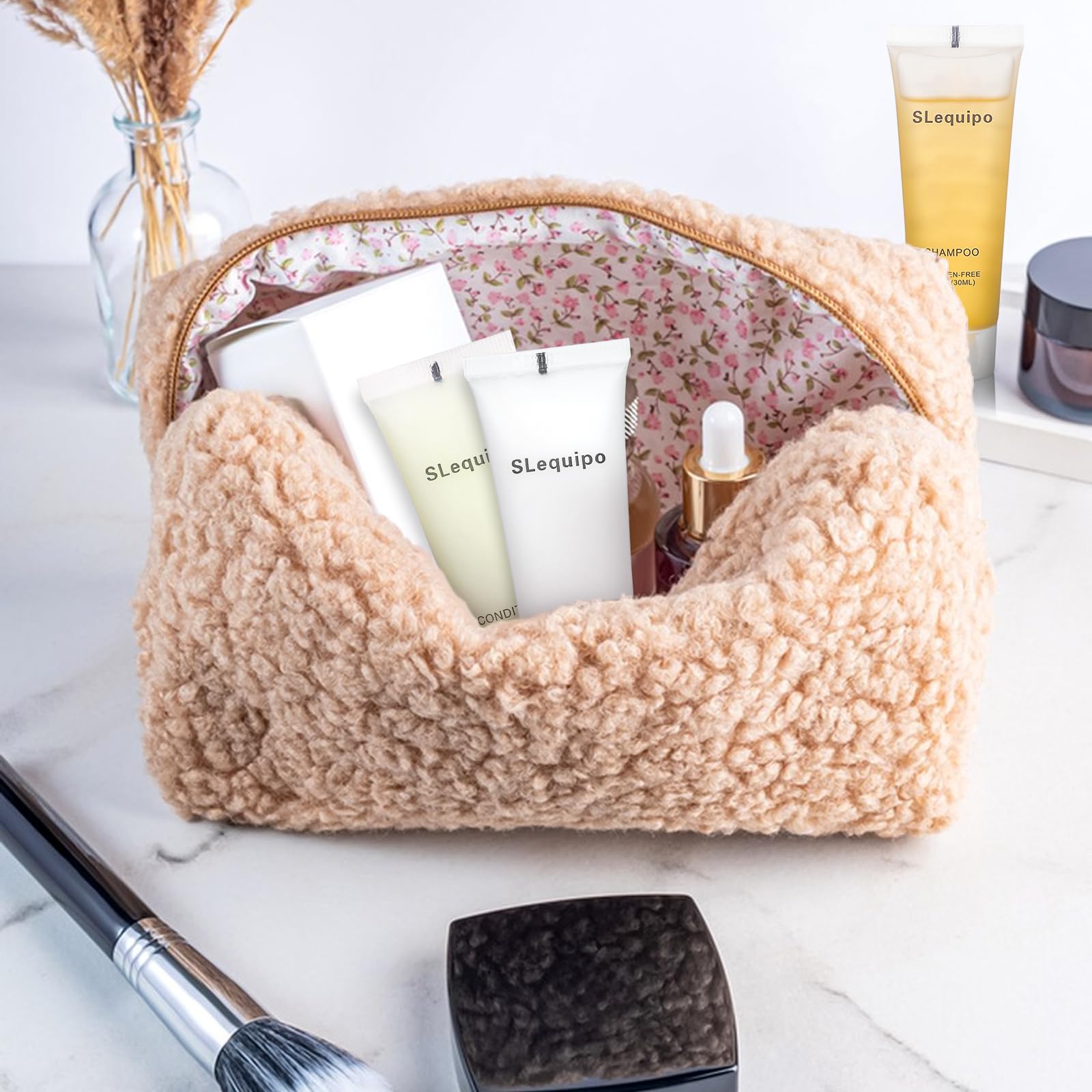 SLequipo 4-IN-1 Hotel Toiletries Bulk Set – 40 Travel Mini Bath & Body Essentials