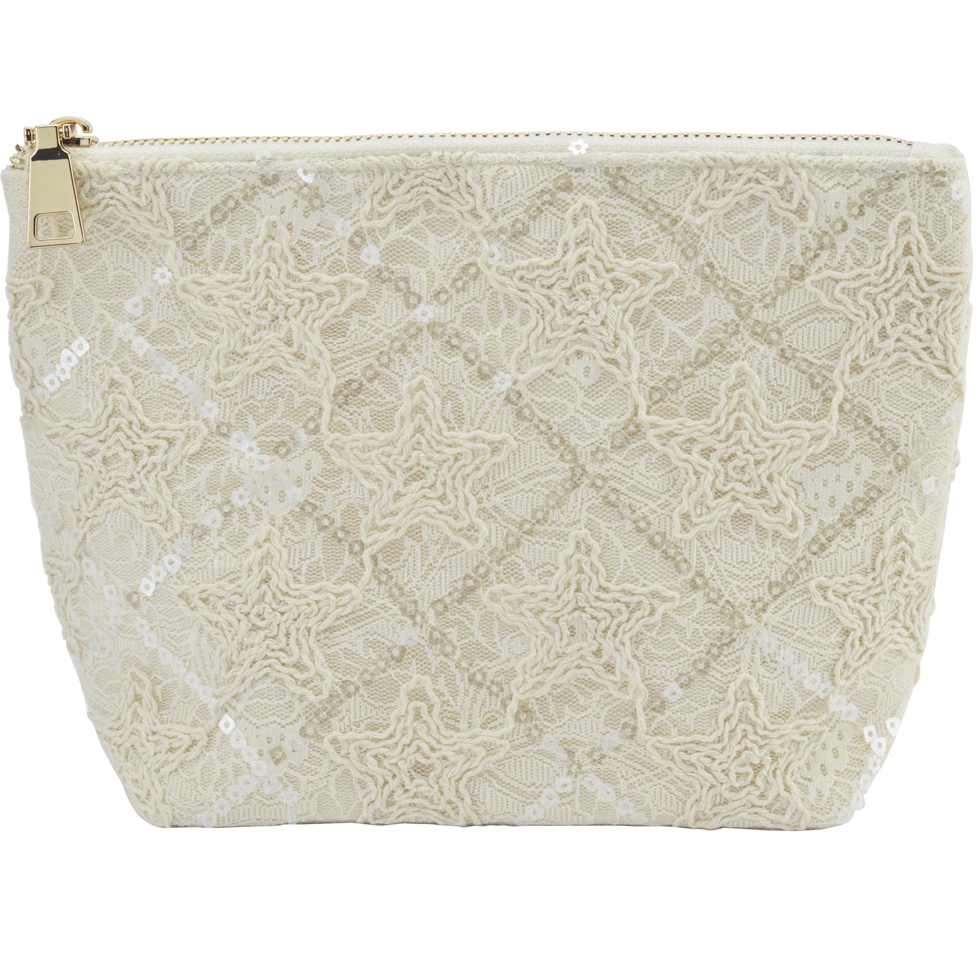 Sliimagetu Canvas Cosmetic Bag - Handmade Linen Makeup Pouch with Lace Embroidery | Large Capacity Boho Travel Organizer