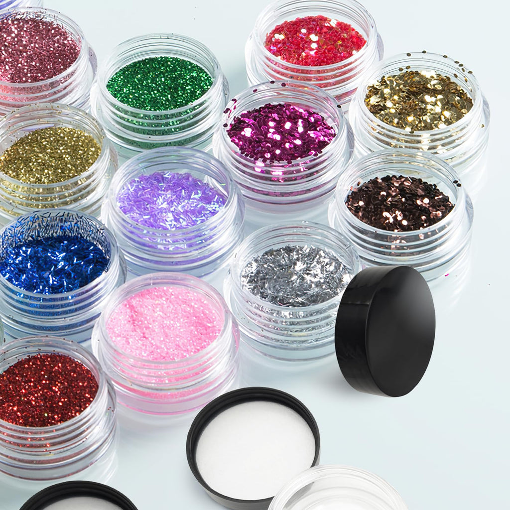 Slomg 36-Pack 1oz Jars with Lids & Labels – Small Clear Travel Cosmetic Containers