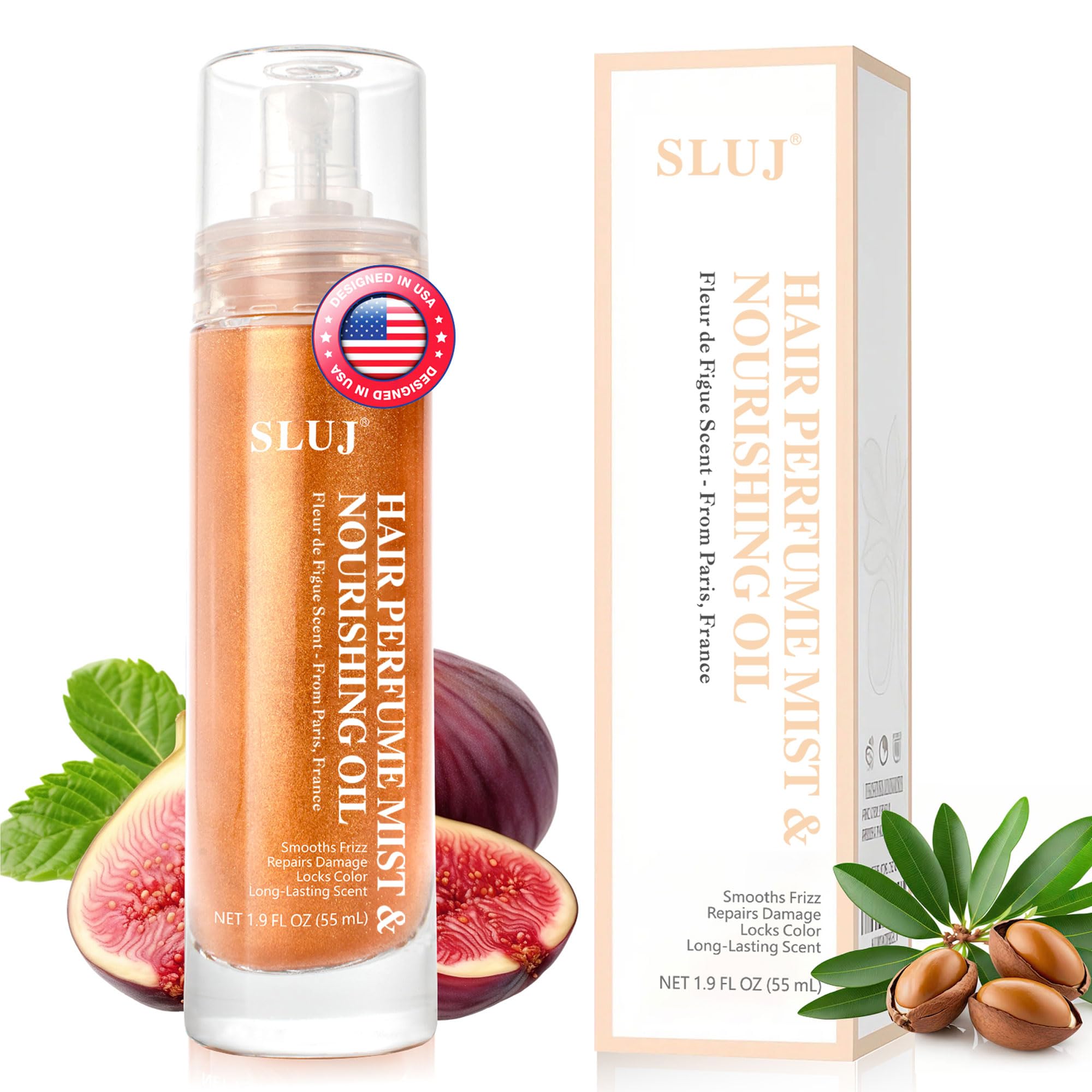 SLUJ Hair Perfume for Women – Argan Oil, Bronze Shimmer, Heat Protection