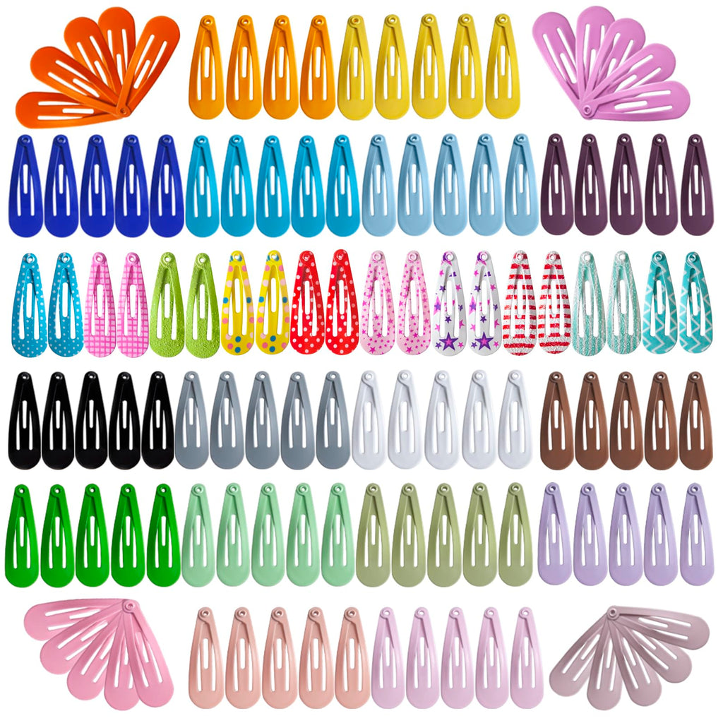SLYFTE Premium Snap Mini Hair Clips – 120-Count, 30 Colors for Kids