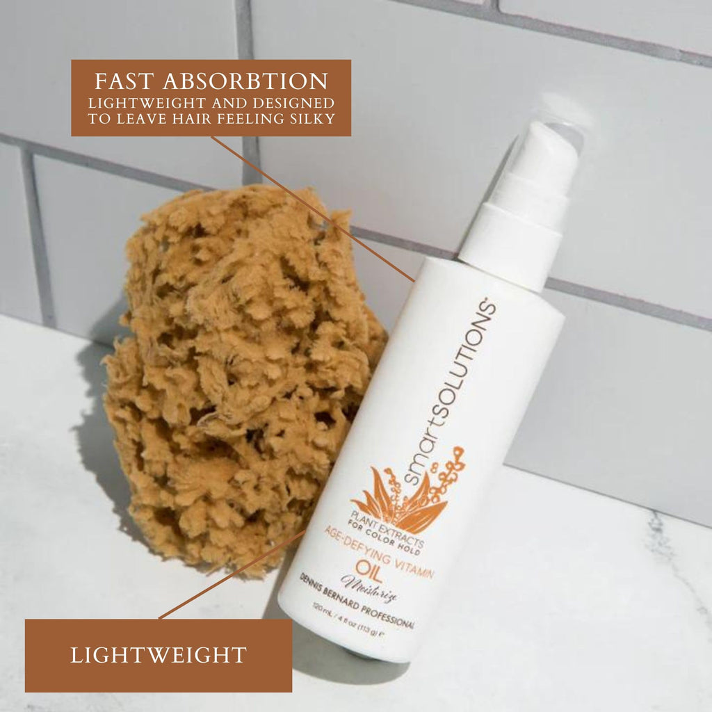 SMART SOLUTIONS Age Defying Vitamin Oil, 4oz | Lightweight Hydration & Detangling | Paraben Free