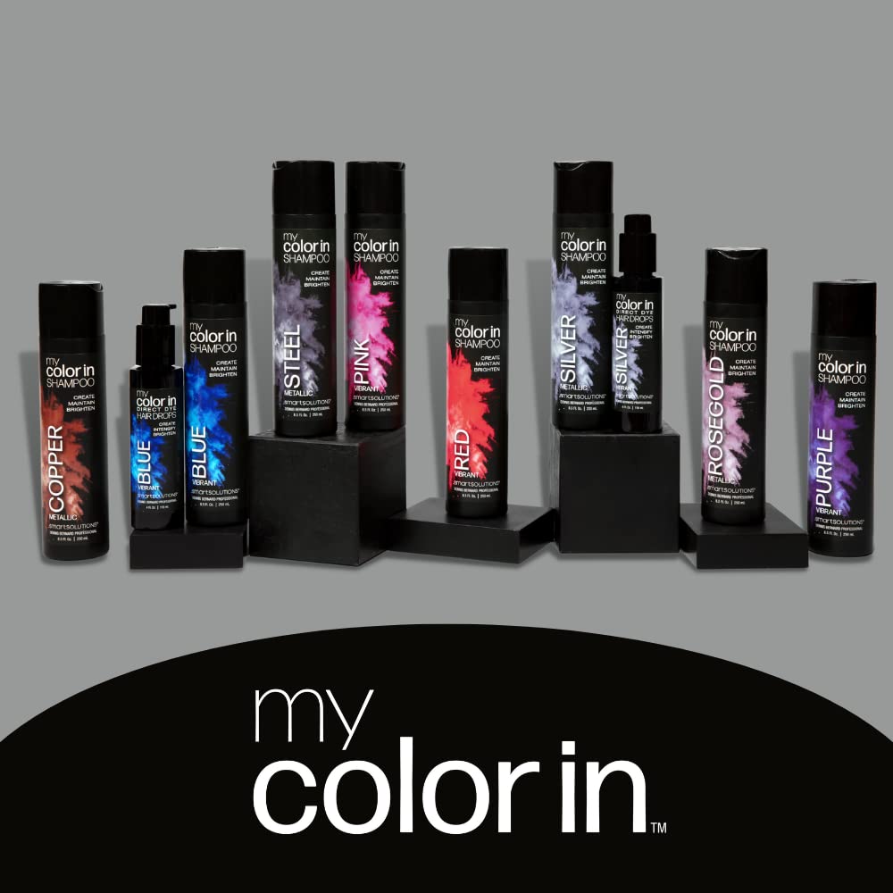 SMART SOLUTIONS My Color In Color Depositing Shampoo – Metallic Copper | Sulfate & Paraben Free, Made in USA, 8.5 fl oz