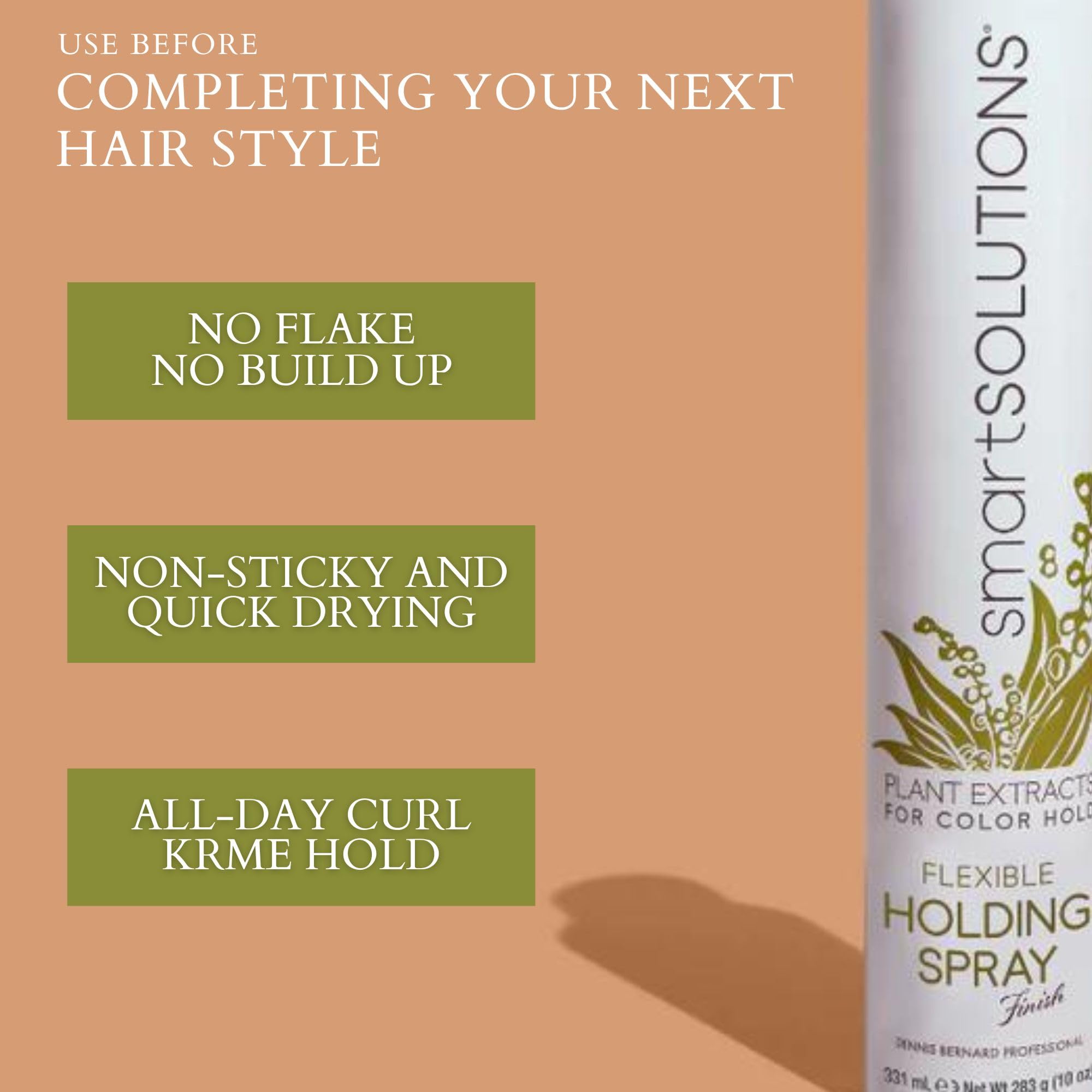 SMART SOLUTIONS Flexible Holding Spray | Light to Medium Hold | Non-Sticky & Easy to Wash Out | 10 oz
