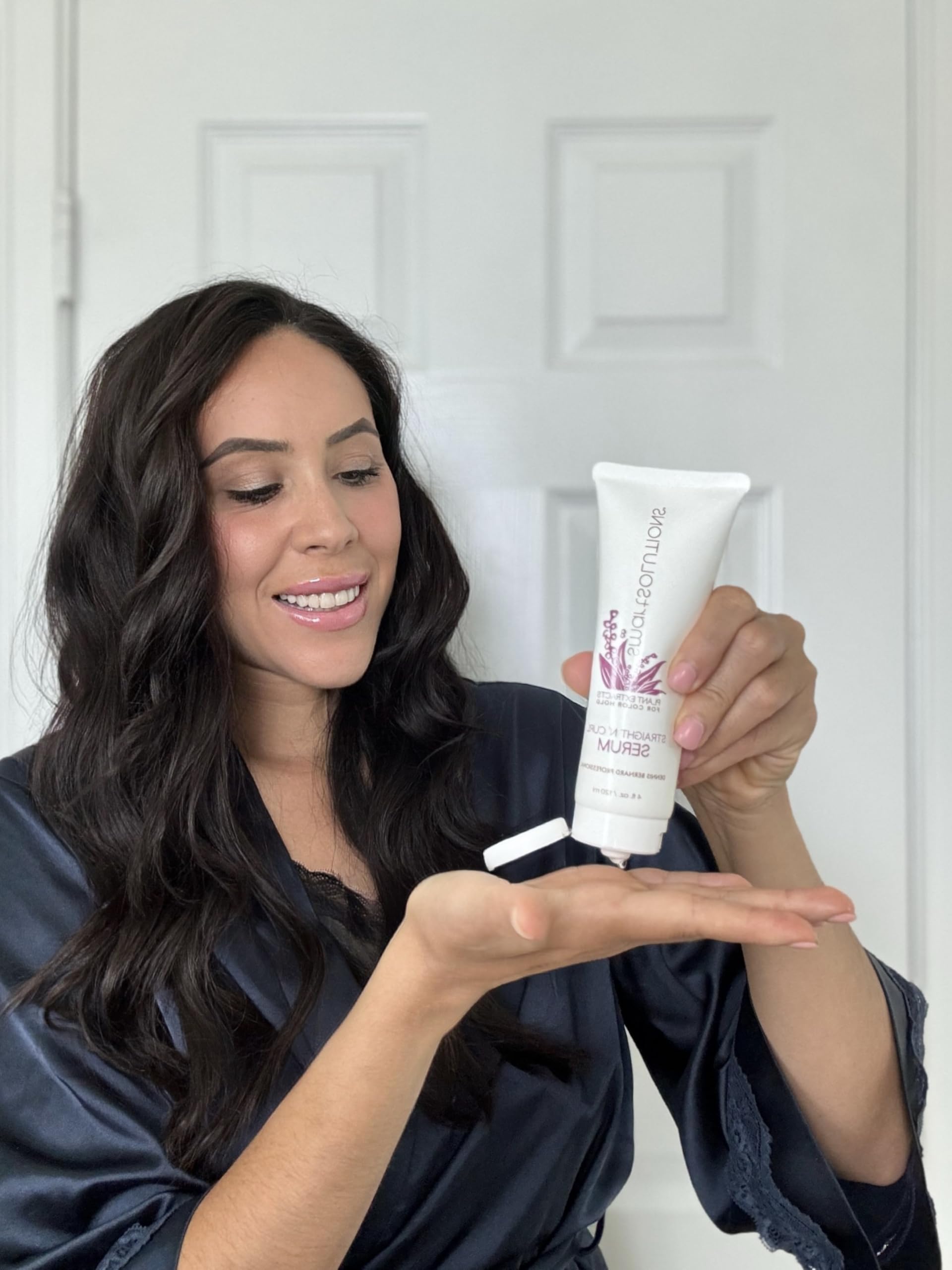 SMART SOLUTIONS Straight N' Curl Serum 4 oz | Smooths & Straightens | Plant-Based, Paraben-Free