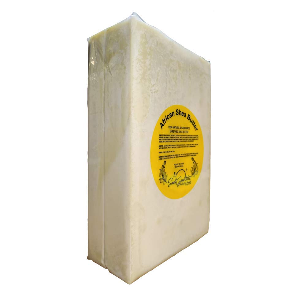 SmellGood Raw Unrefined Ivory Shea Butter – Top Grade Ghana 10 LBS