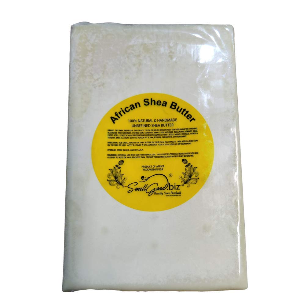 SmellGood Raw Unrefined Ivory Shea Butter – Top Grade Ghana 10 LBS