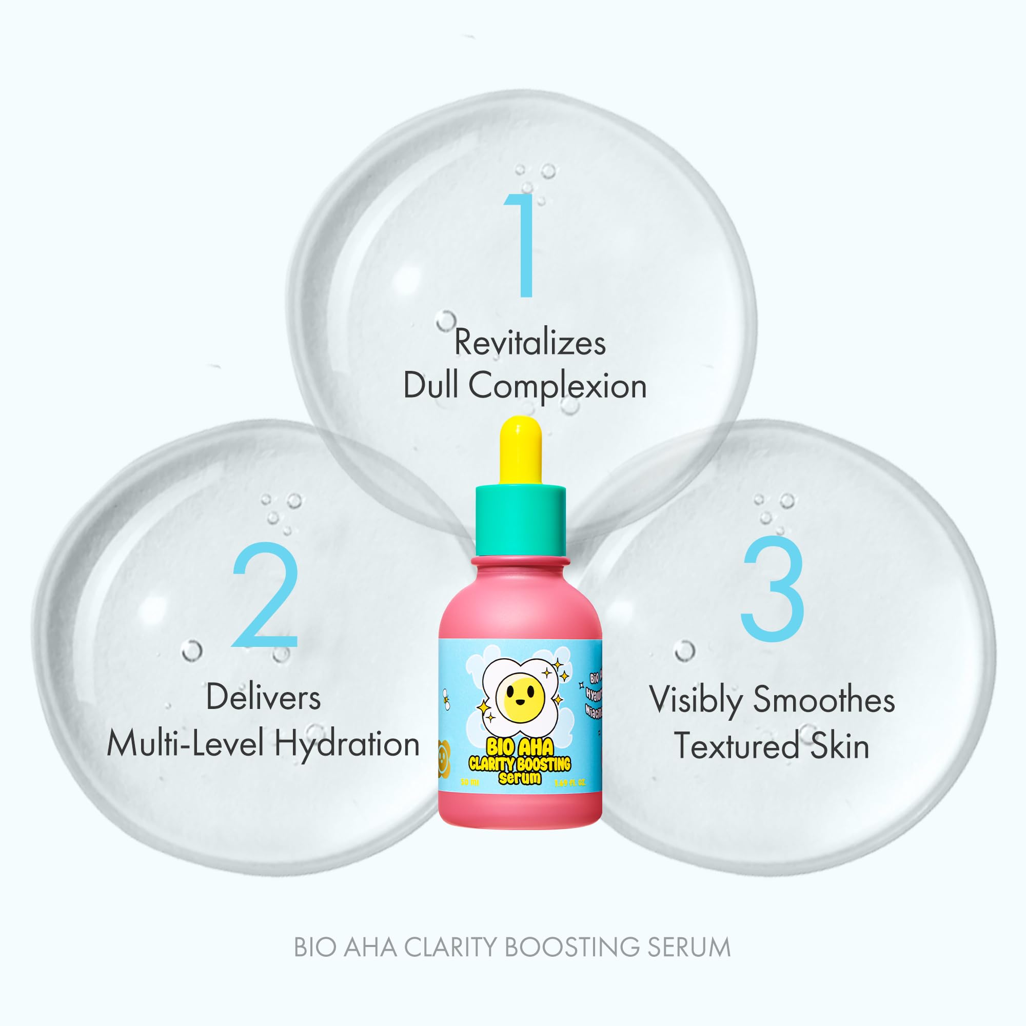 Smilebloom KKOCH Bio-AHA Clarity Boosting Serum 50ml – Fruit-Based Acids, Probiotics & Niacinamide