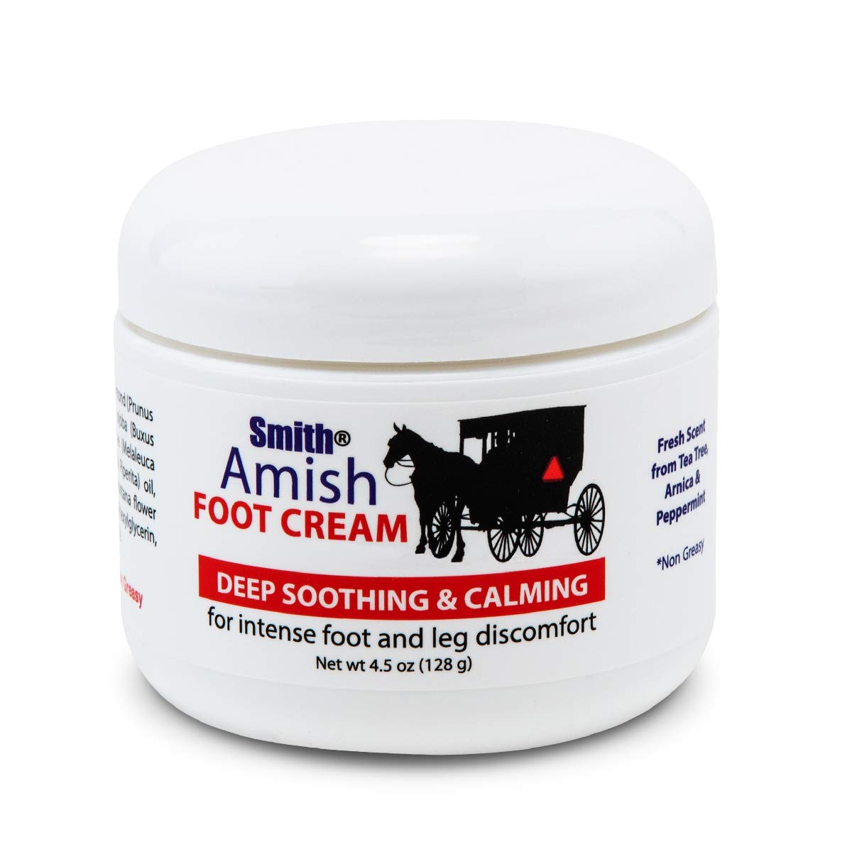 Smith Amish Foot Cream - Deep Soothing Moisturizer for Feet & Legs, 4.5 oz
