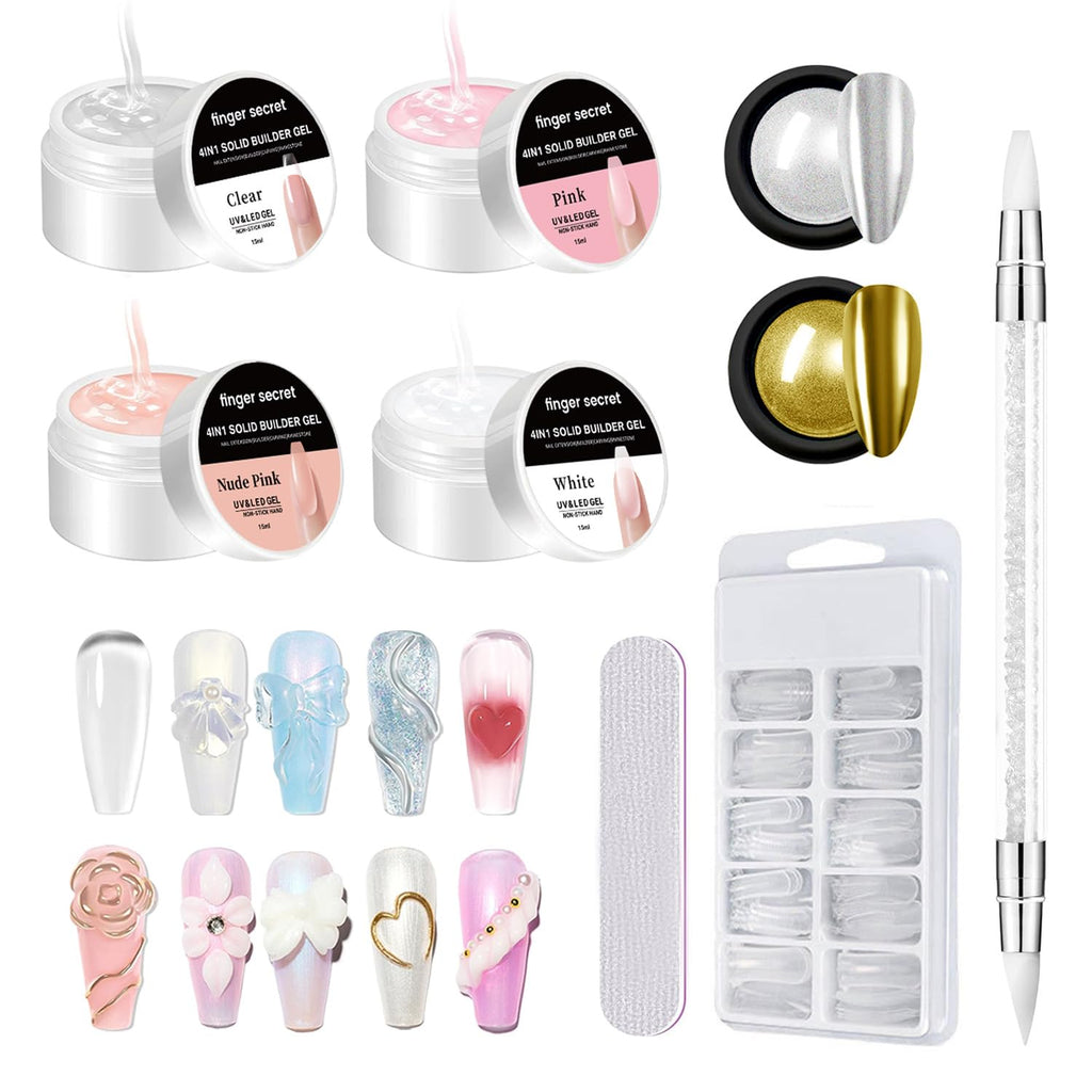 SMSMYXF Solid Builder Gel 15g — Clear, Non-Sticky Extensions for Home or Salon