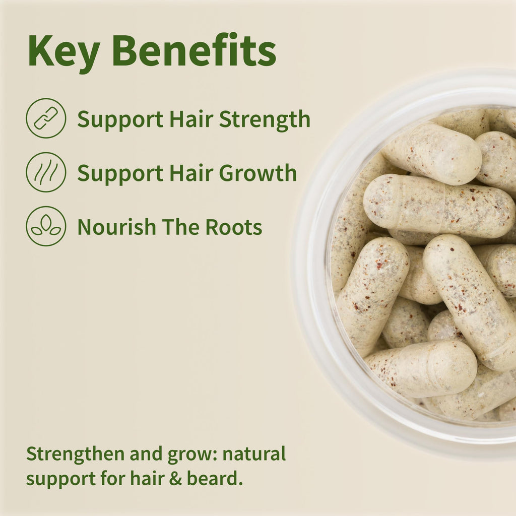 Snap Supplements Hair Growth – Supports Hair & Beard Growth (60 Capsules)
