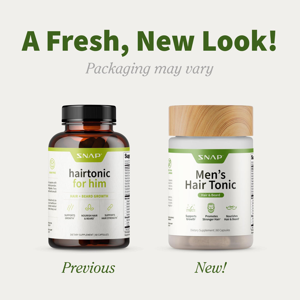 Snap Supplements Hair Growth – Supports Hair & Beard Growth (60 Capsules)