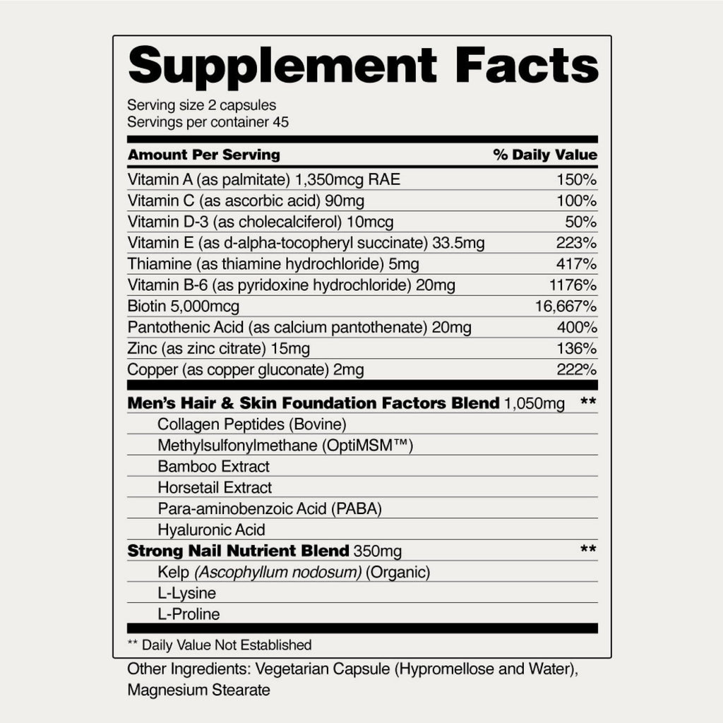 Snap Supplements Hair Growth – Supports Hair & Beard Growth (60 Capsules)