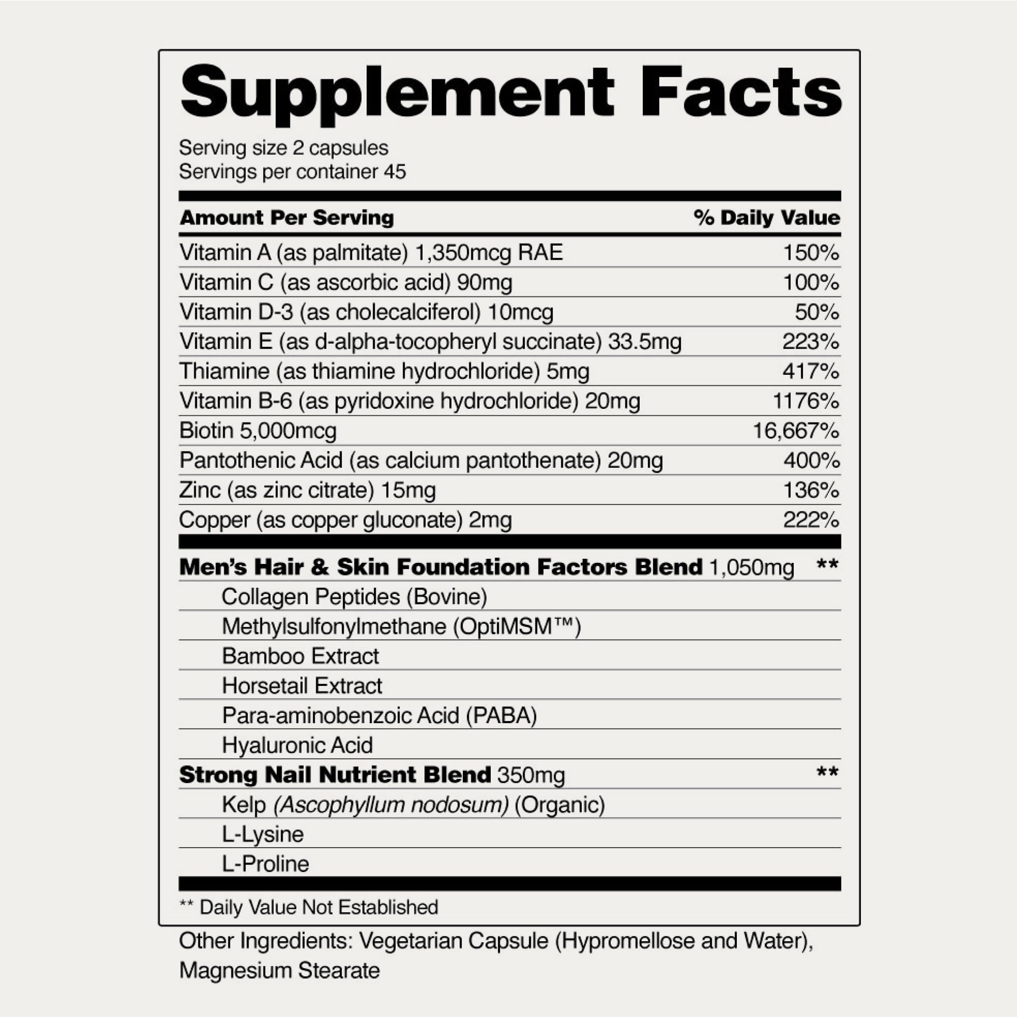 Snap Supplements Hair Growth – Supports Hair & Beard Growth (60 Capsules)