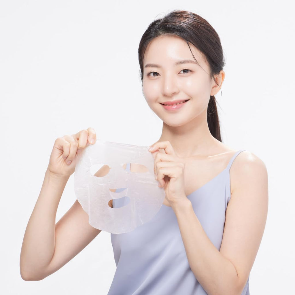 S.NATURE Super Aquagel Oasis Ampule Mask | Hydrating, Soothing & Blemish Care | HA + Allantoin | Korean Sheet Mask (5 Count)
