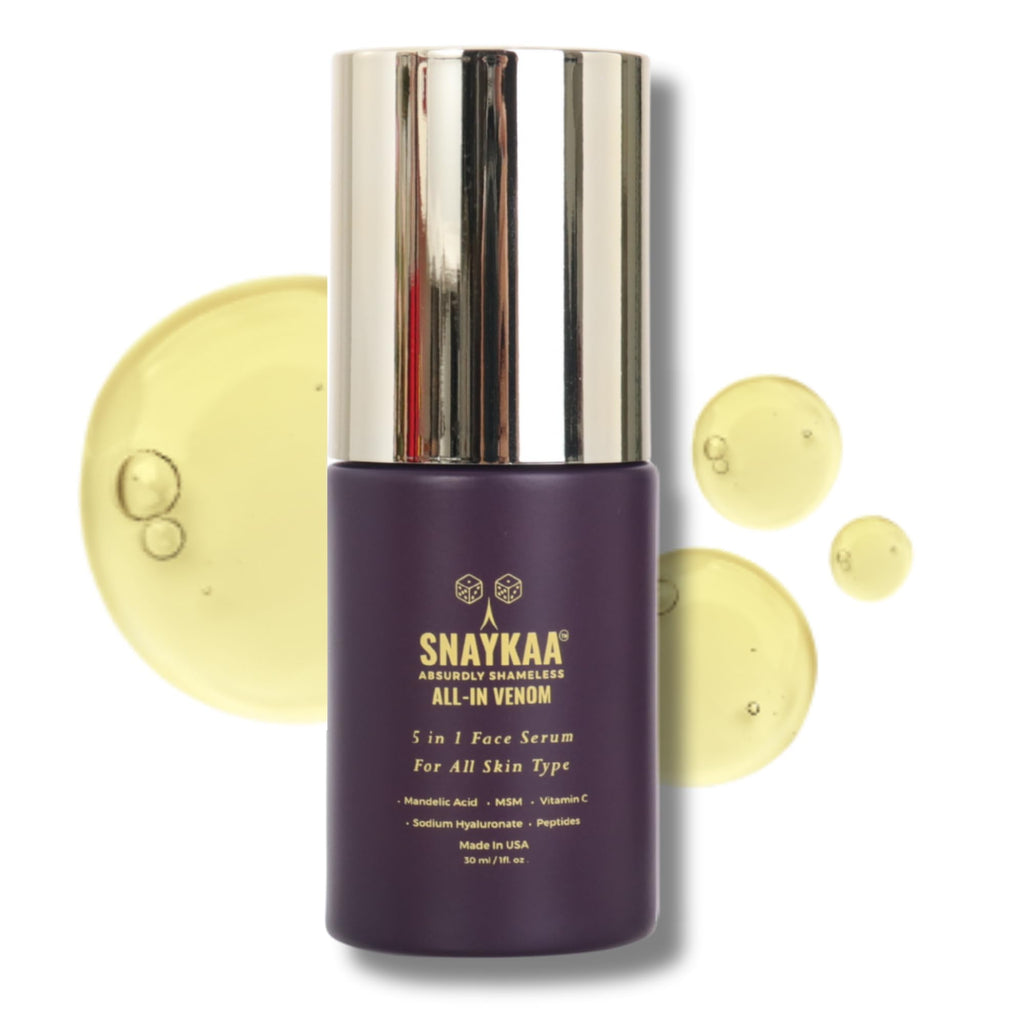 SNAYKAA Face Serum Niacinamide + Vitamin C + Hyaluronic Acid & Peptides – Brightening & Hydration | Made in USA