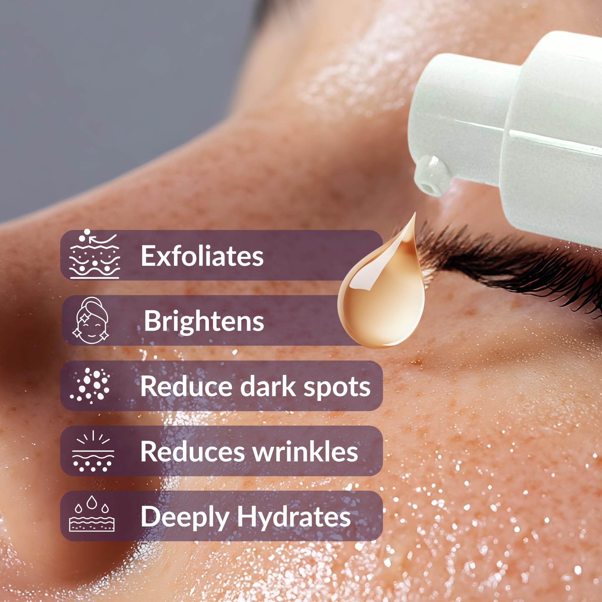 SNAYKAA Face Serum Niacinamide + Vitamin C + Hyaluronic Acid & Peptides – Brightening & Hydration | Made in USA