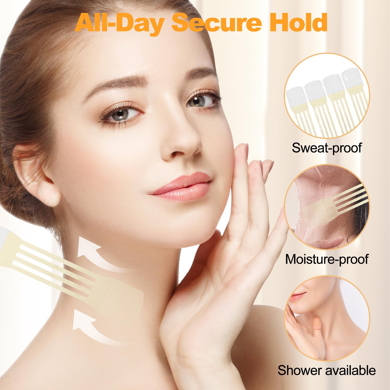 Snifflink Neck Lifting Tape – 20 Pcs for Sagging Skin & Double Chin | Invisible Adhesive