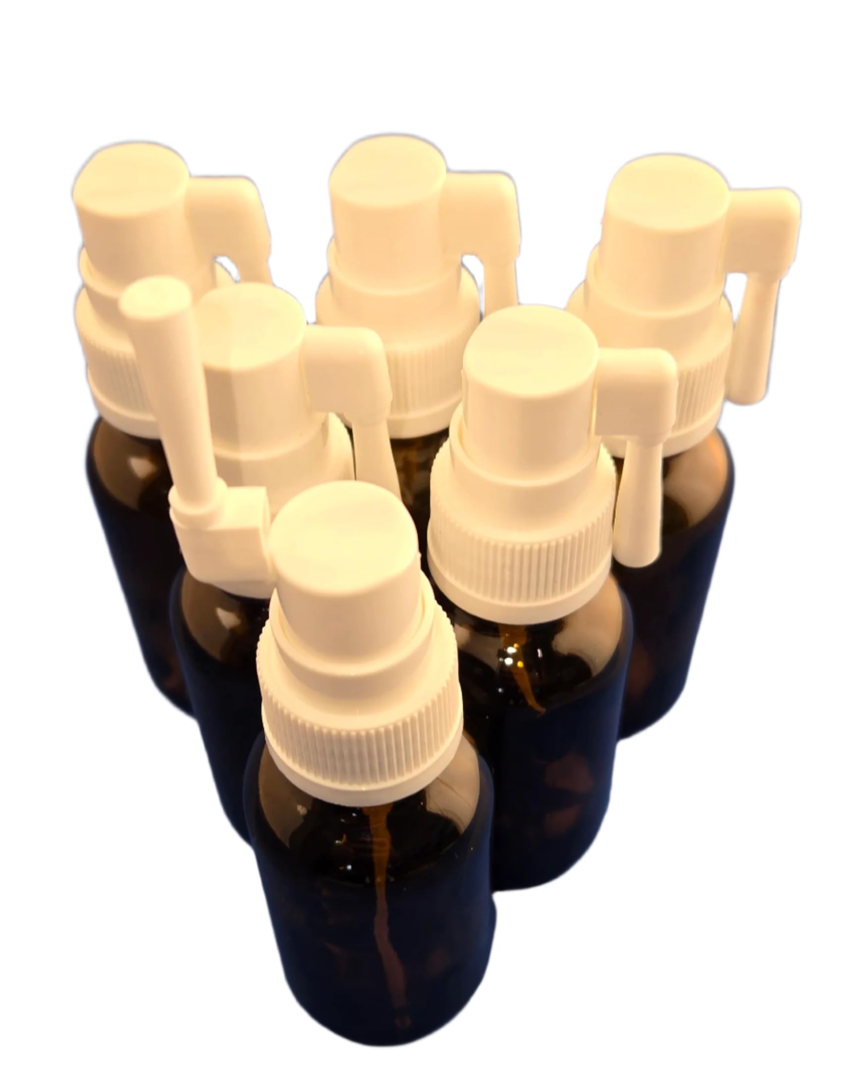 Snoot! Amber Glass 30ml Bottle with Sprayers – Empty 6-Pack