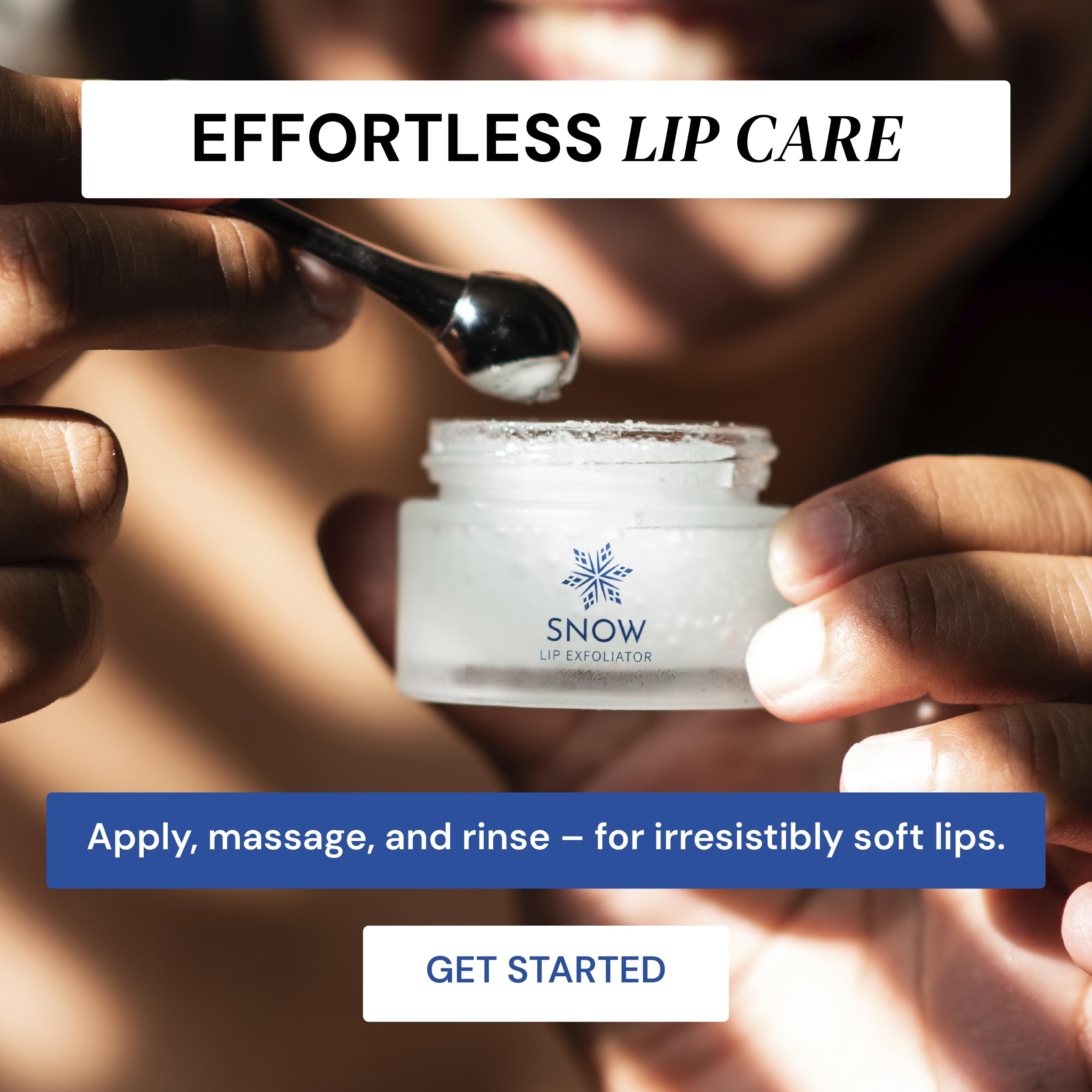SNOW Lip Scrub Exfoliator - Lavender Mint with Jojoba Oil + Dual Applicator