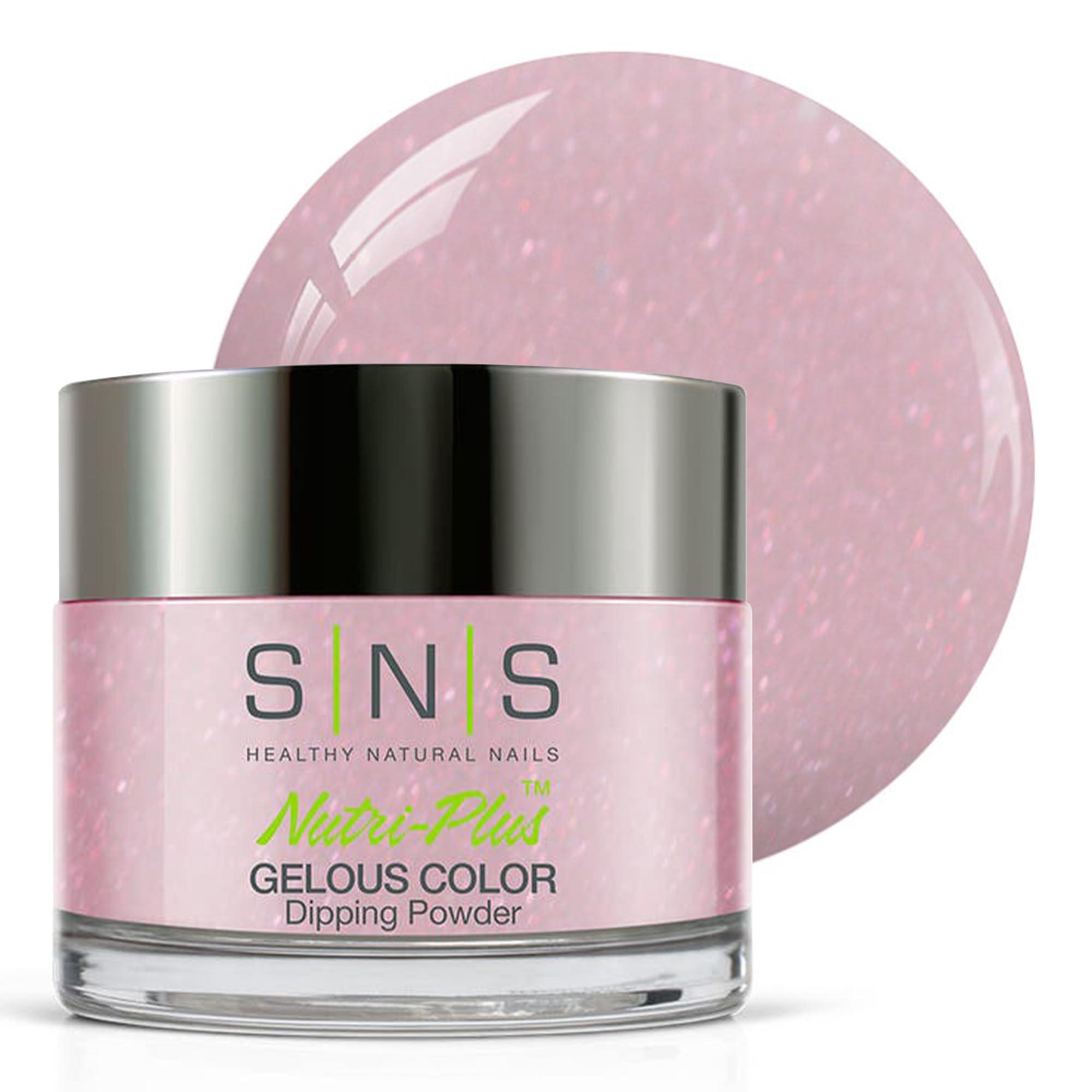 SNS Nail Dip Powder - Beyond Ecstasy Pink Rose Shimmer | 14-Day Wear, Low-Odor, No UV Lamp, 1oz