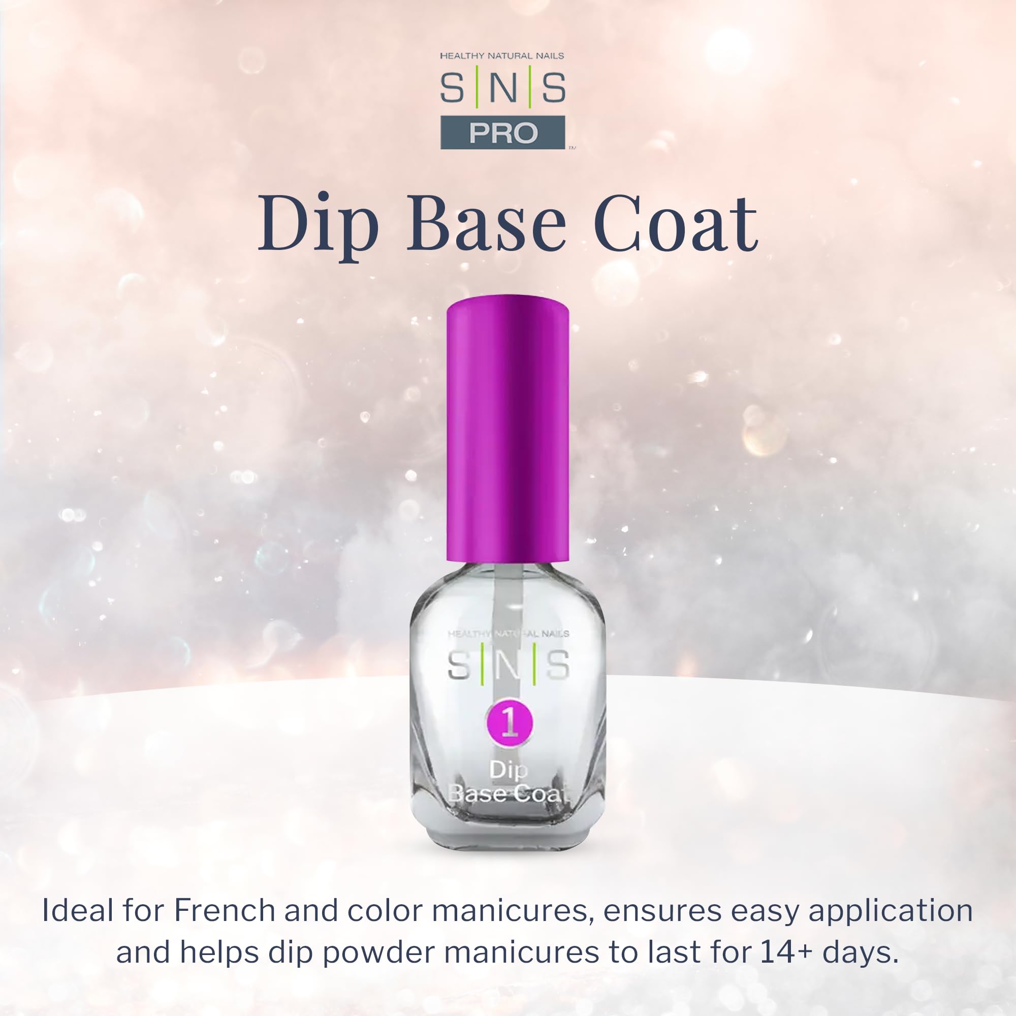 SNS Dip Base Coat for Dip Powder Nails – Long-Lasting, Low Odor, No UV Lamp