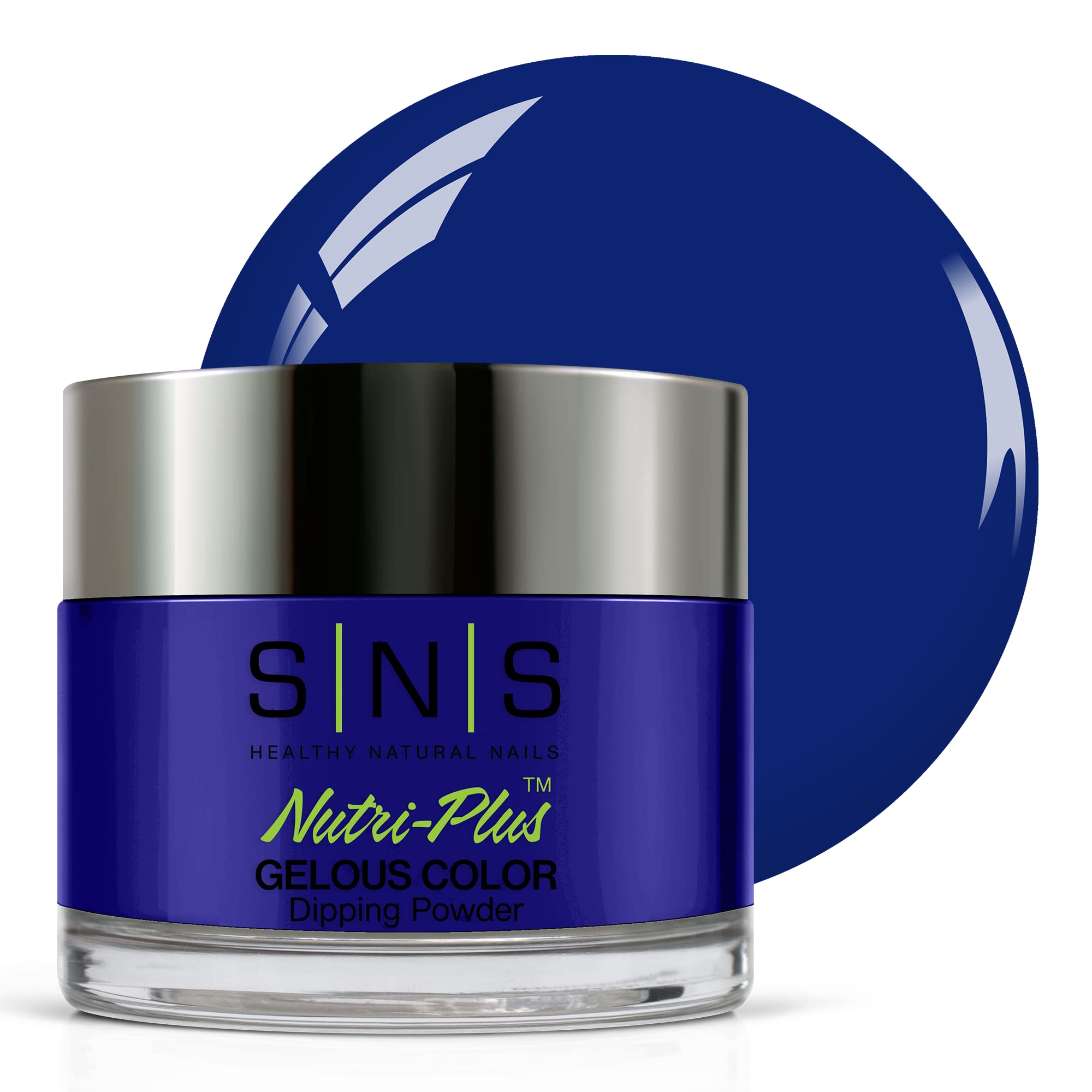 SNS Nail Dip Powder Googly Eyes – Blue Indigo Cobalt (EE14) 1.5 oz, 14-Day No UV